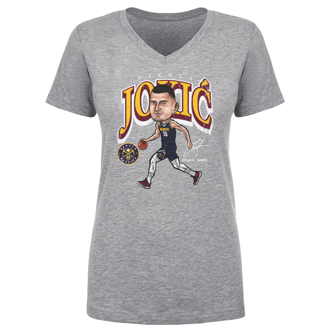 Nikola Jokic Women's V-Neck T-Shirt | 500 LEVEL