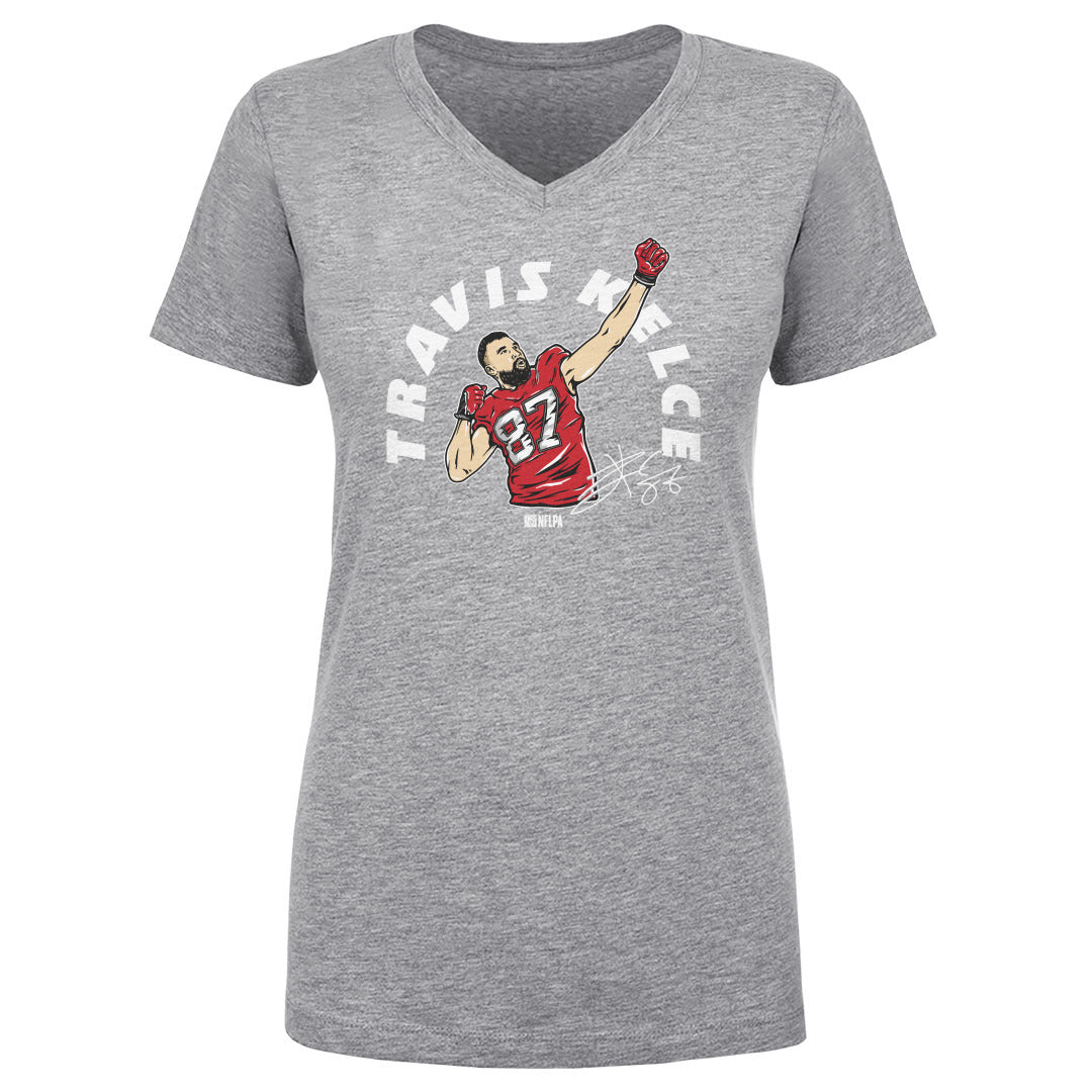 Travis Kelce Women's V-Neck T-Shirt | 500 LEVEL