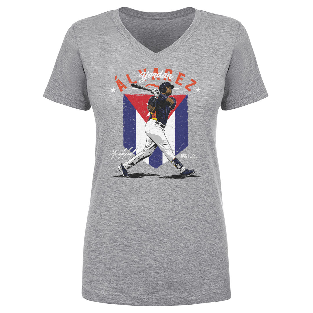 Yordan Alvarez Women's V-Neck T-Shirt | 500 LEVEL