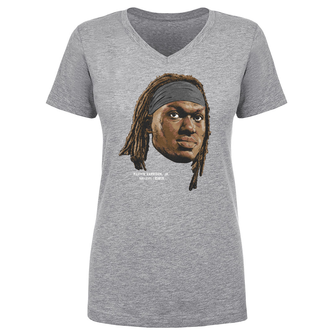 Marvin Harrison Jr. Women's V-Neck T-Shirt | 500 LEVEL