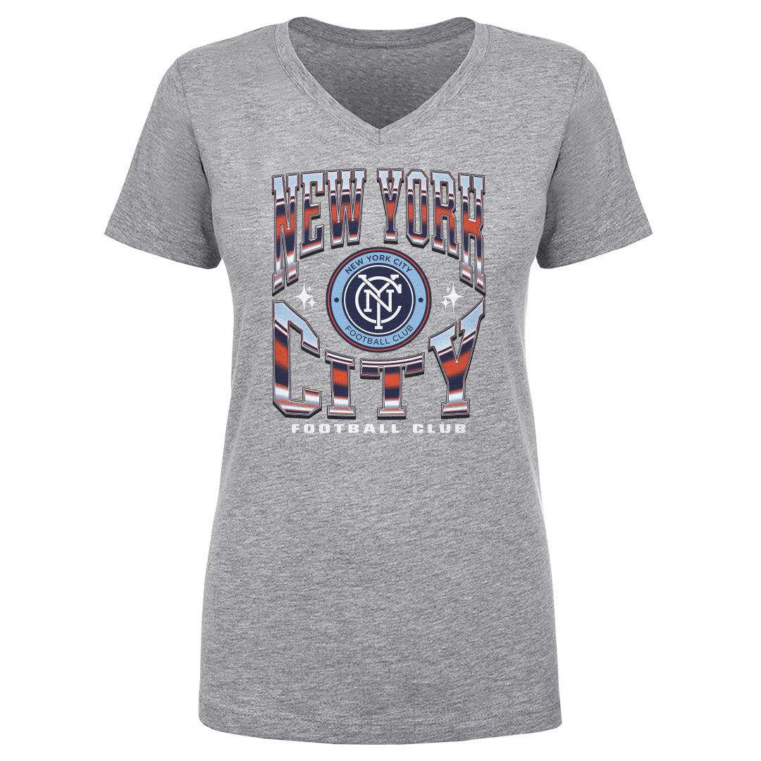 New York City FC Women's V-Neck T-Shirt | 500 LEVEL