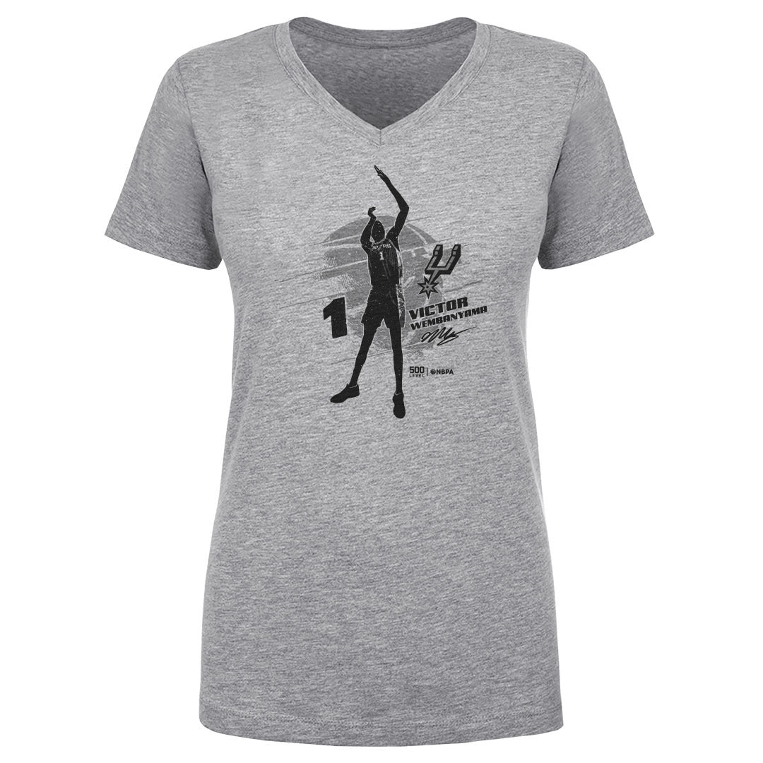 Victor Wembanyama Women's V-Neck T-Shirt | 500 LEVEL