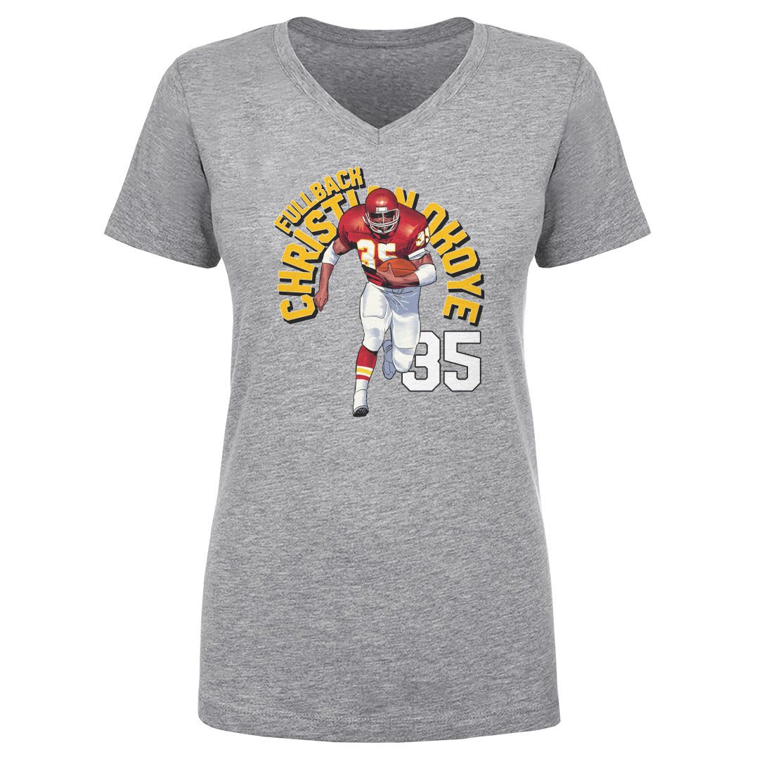 Christian Okoye Women's V-Neck T-Shirt | 500 LEVEL