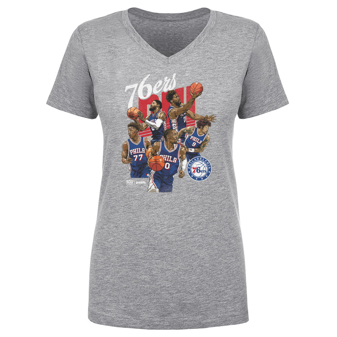 Philadelphia 76ers Women's V-Neck T-Shirt | 500 LEVEL