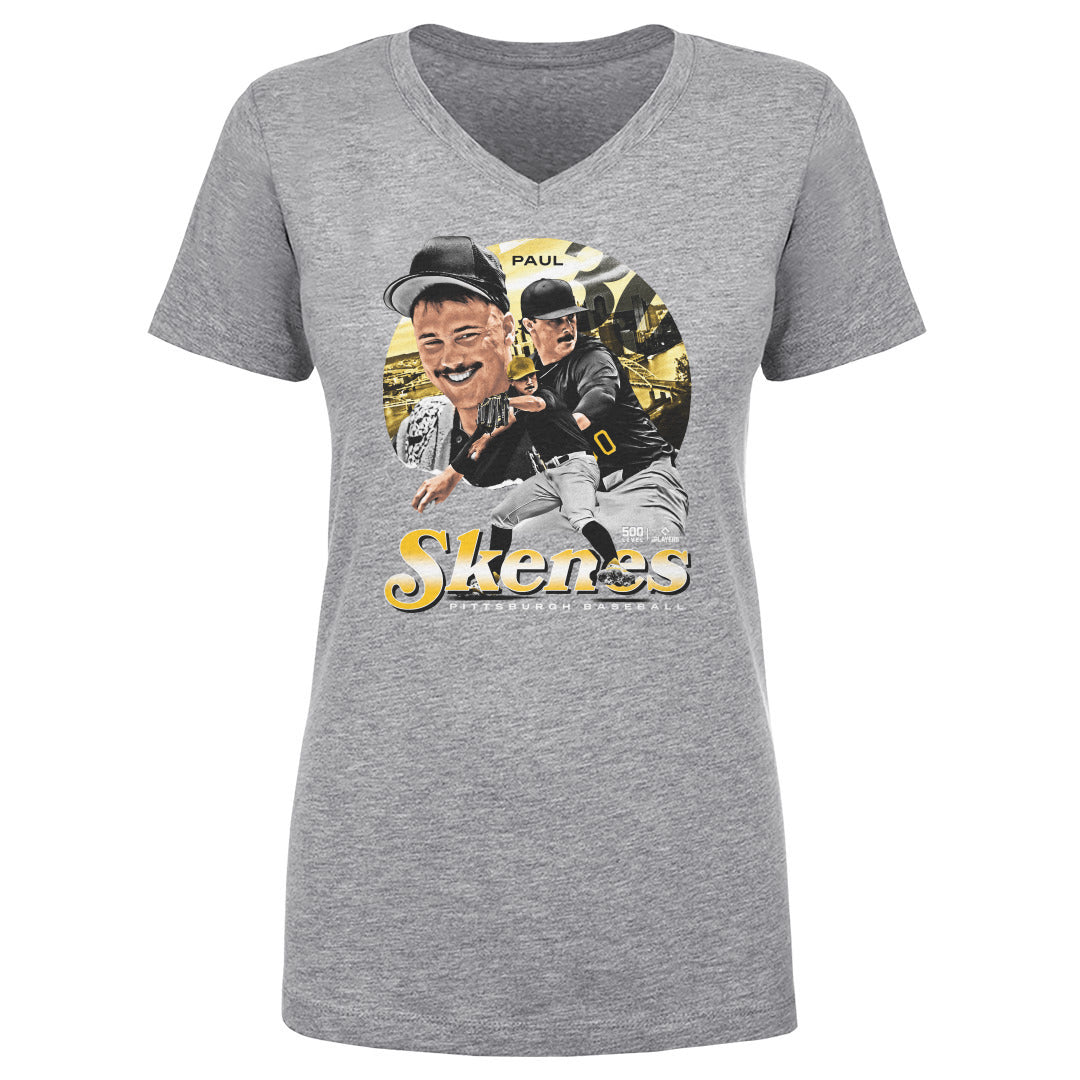 Paul Skenes Women's V-Neck T-Shirt | 500 LEVEL