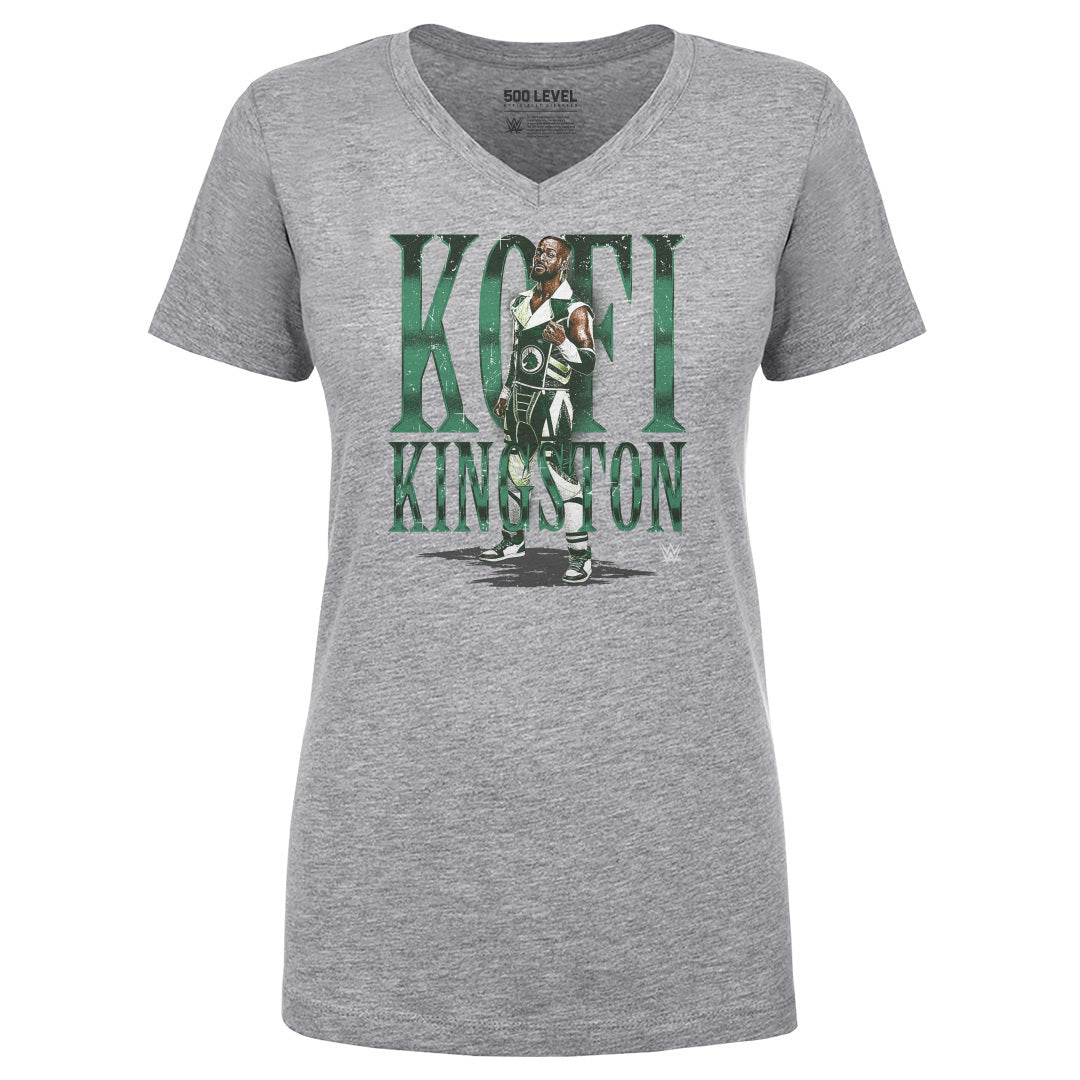 Kofi Kingston Women's V-Neck T-Shirt | 500 LEVEL