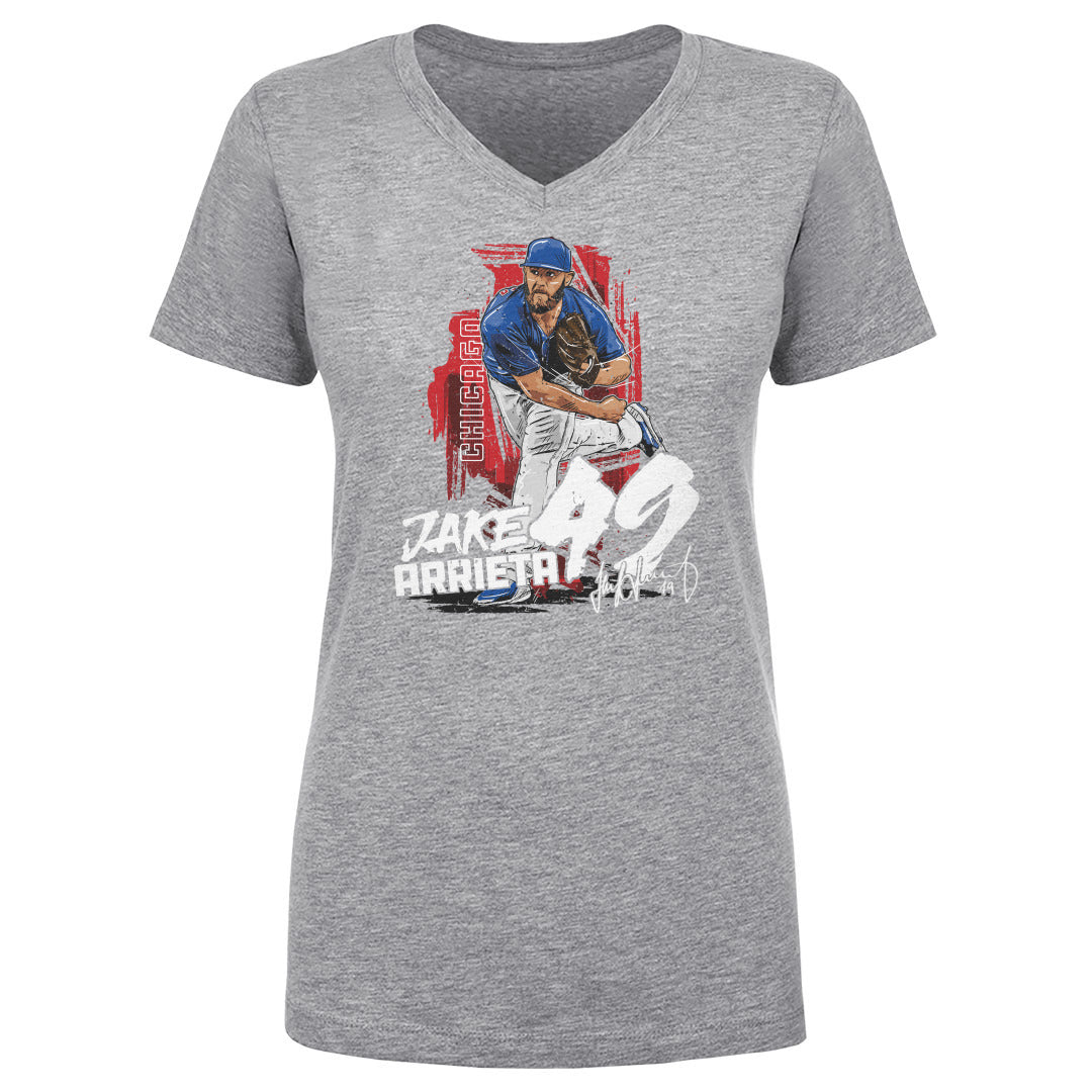 Jake Arrieta Women's V-Neck T-Shirt | 500 LEVEL