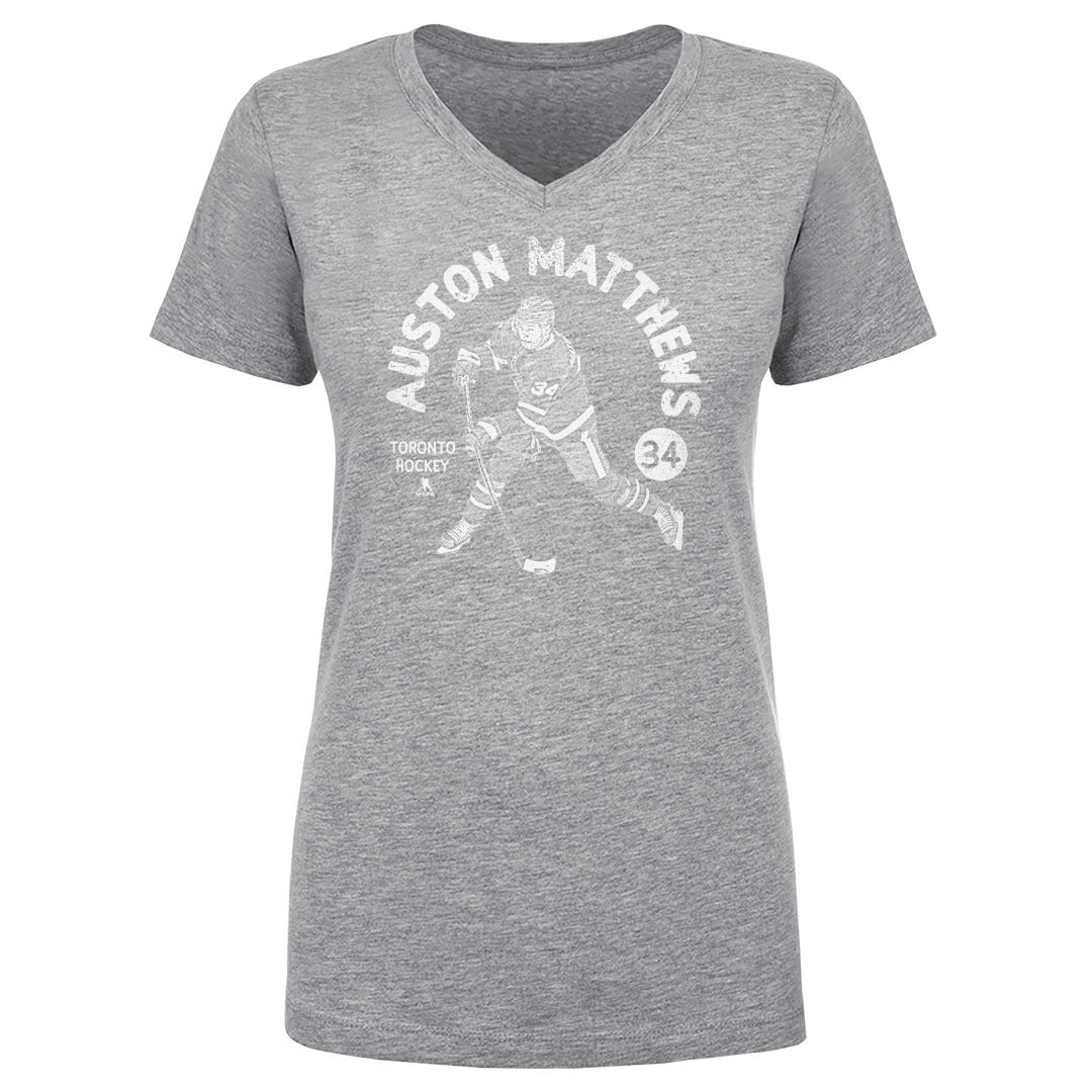 Auston Matthews Women's V-Neck T-Shirt | 500 LEVEL