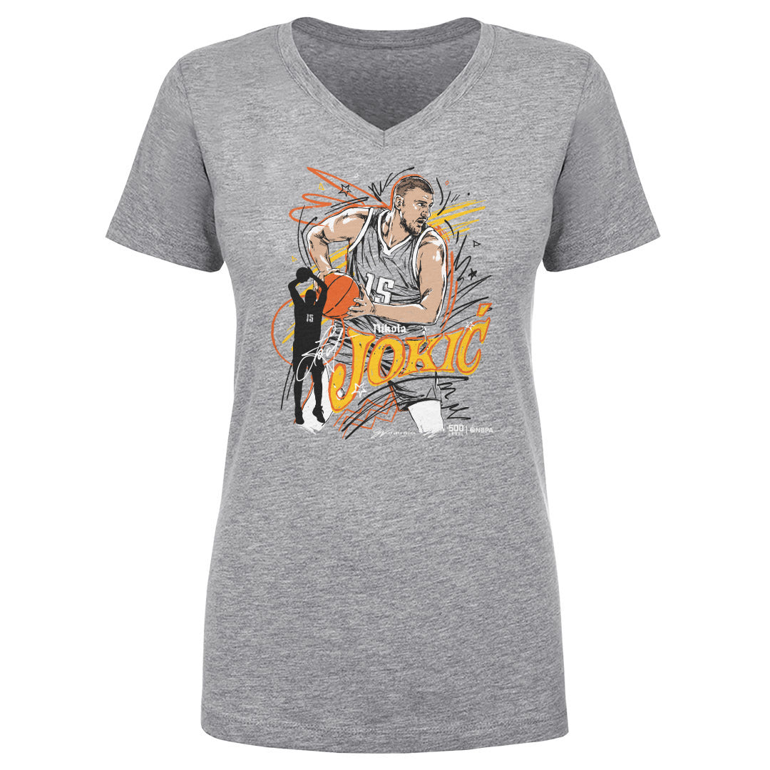 Nikola Jokic Women's V-Neck T-Shirt | 500 LEVEL