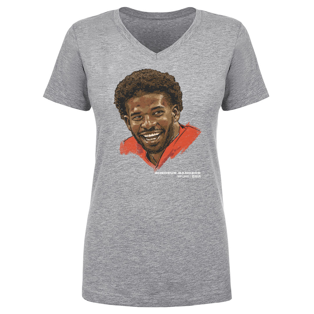 Shedeur Sanders Women's V-Neck T-Shirt | 500 LEVEL