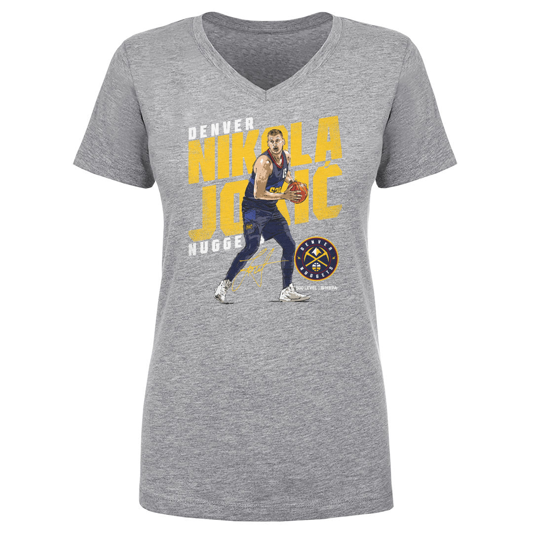 Nikola Jokic Women's V-Neck T-Shirt | 500 LEVEL