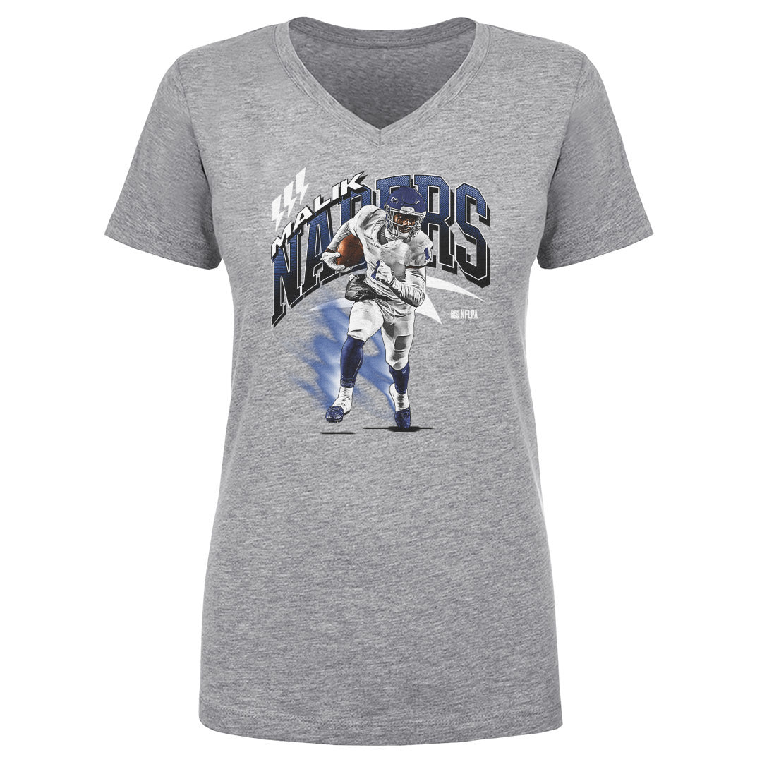 Malik Nabers Women's V-Neck T-Shirt | 500 LEVEL