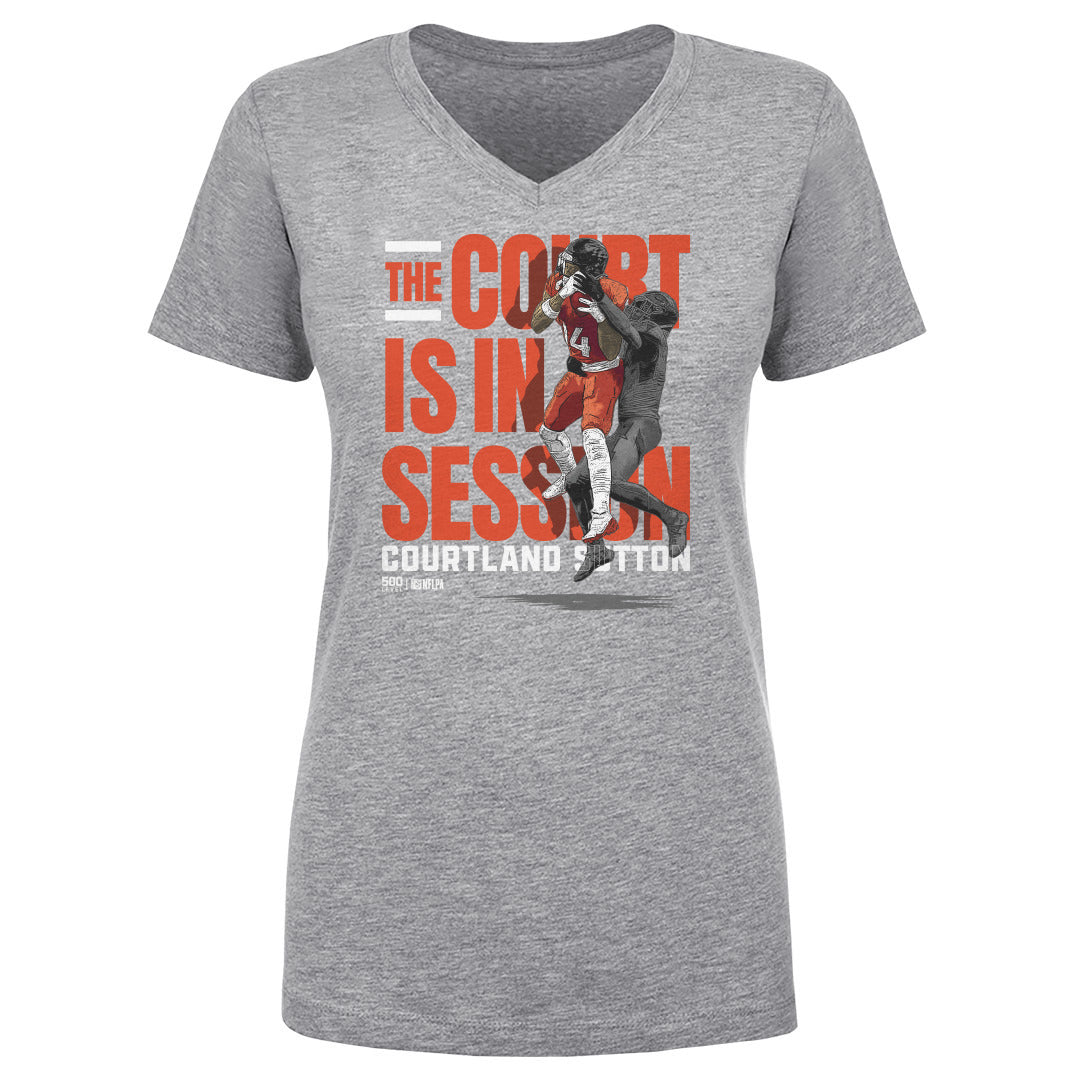 Courtland Sutton Women's V-Neck T-Shirt | 500 LEVEL