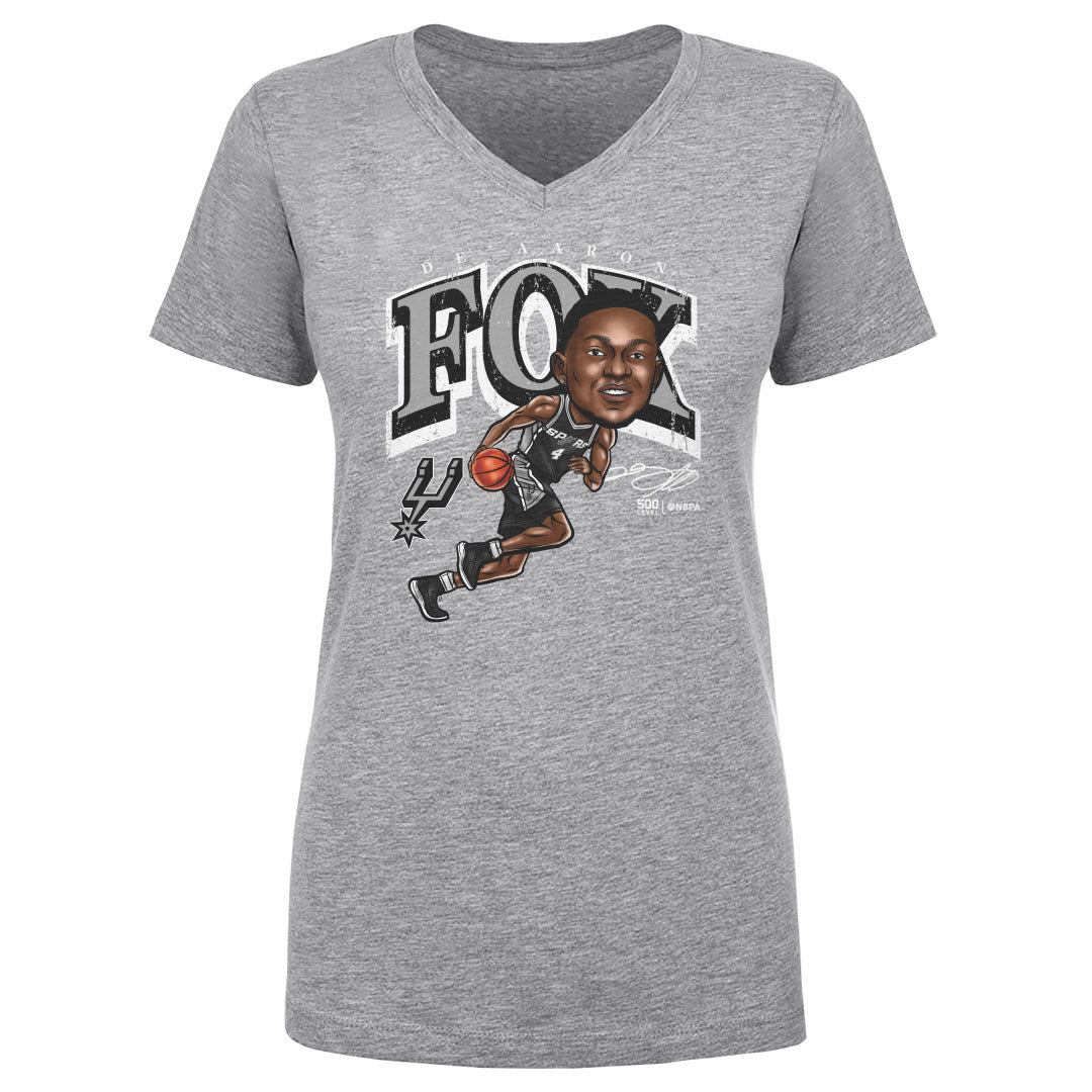 De'Aaron Fox Women's V-Neck T-Shirt | 500 LEVEL