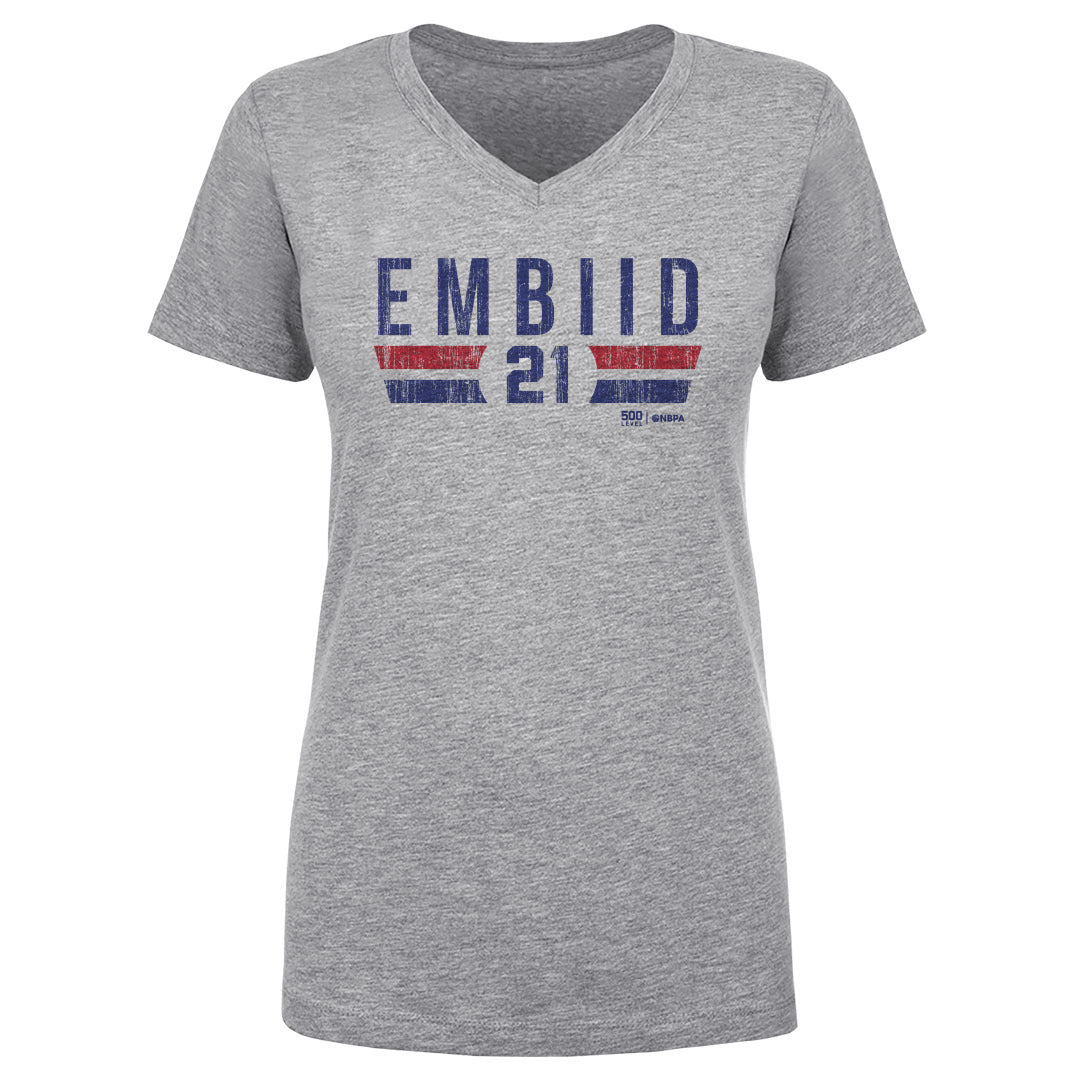 Joel Embiid Women's V-Neck T-Shirt | 500 LEVEL
