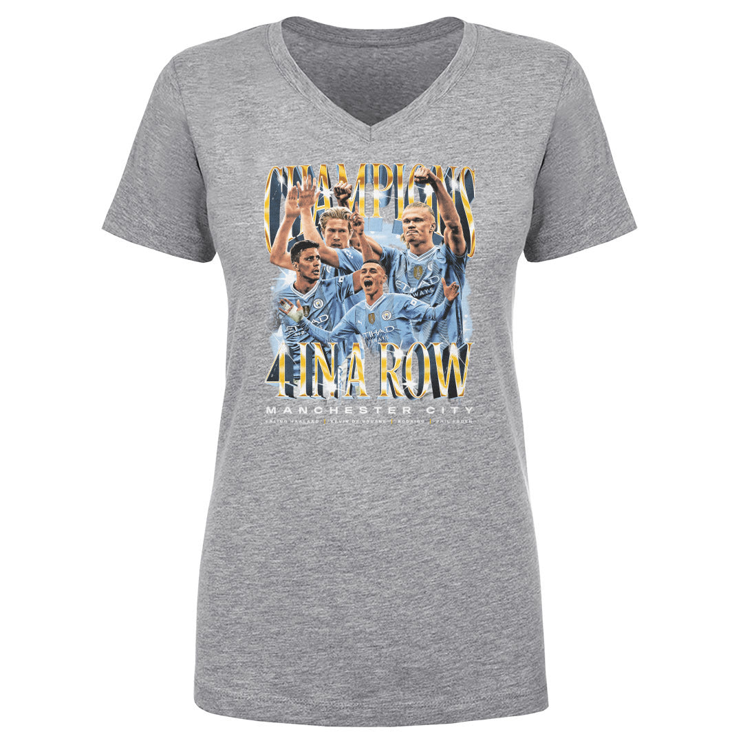 Manchester City Women's V-Neck T-Shirt | 500 LEVEL