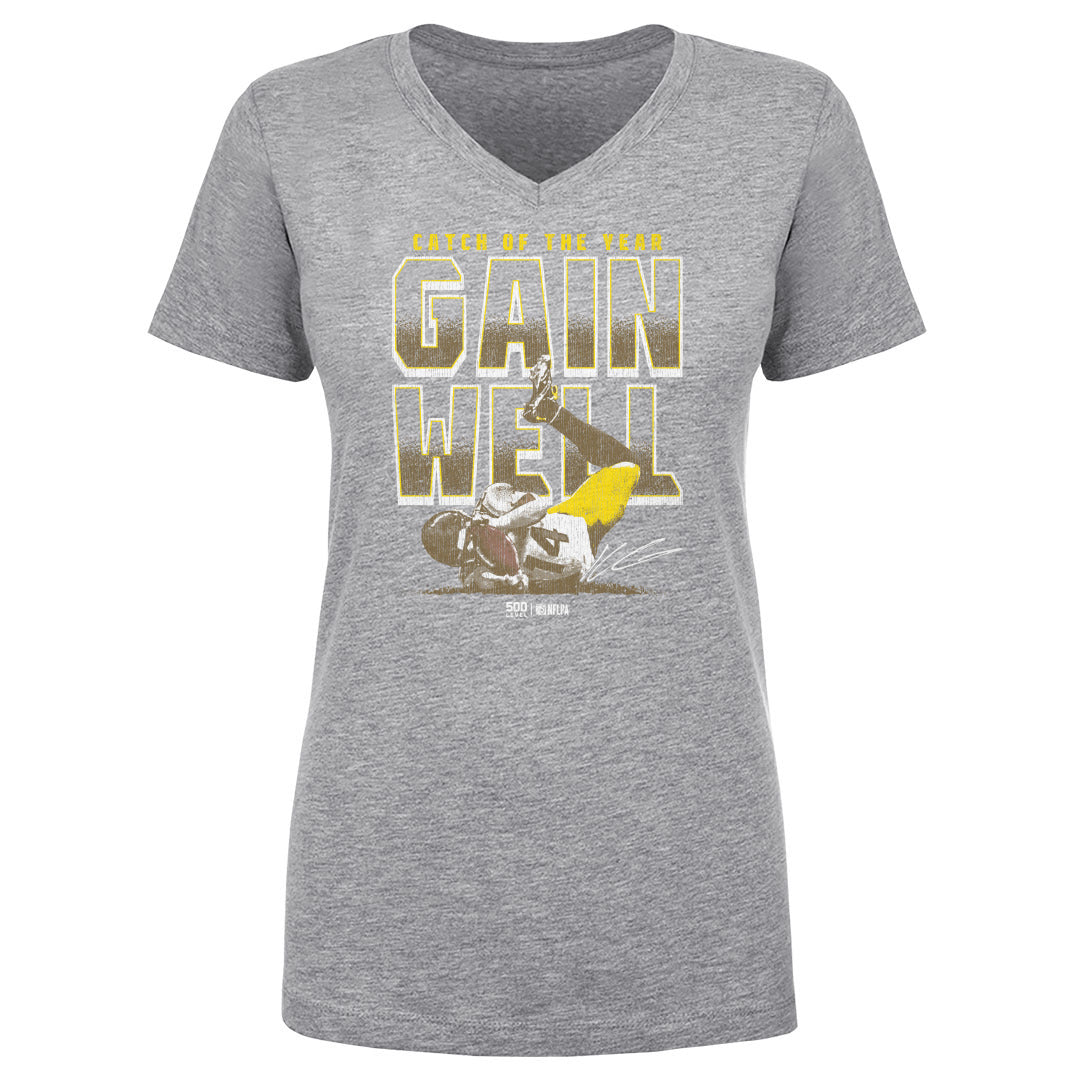 Kenneth Gainwell Women's V-Neck T-Shirt | 500 LEVEL