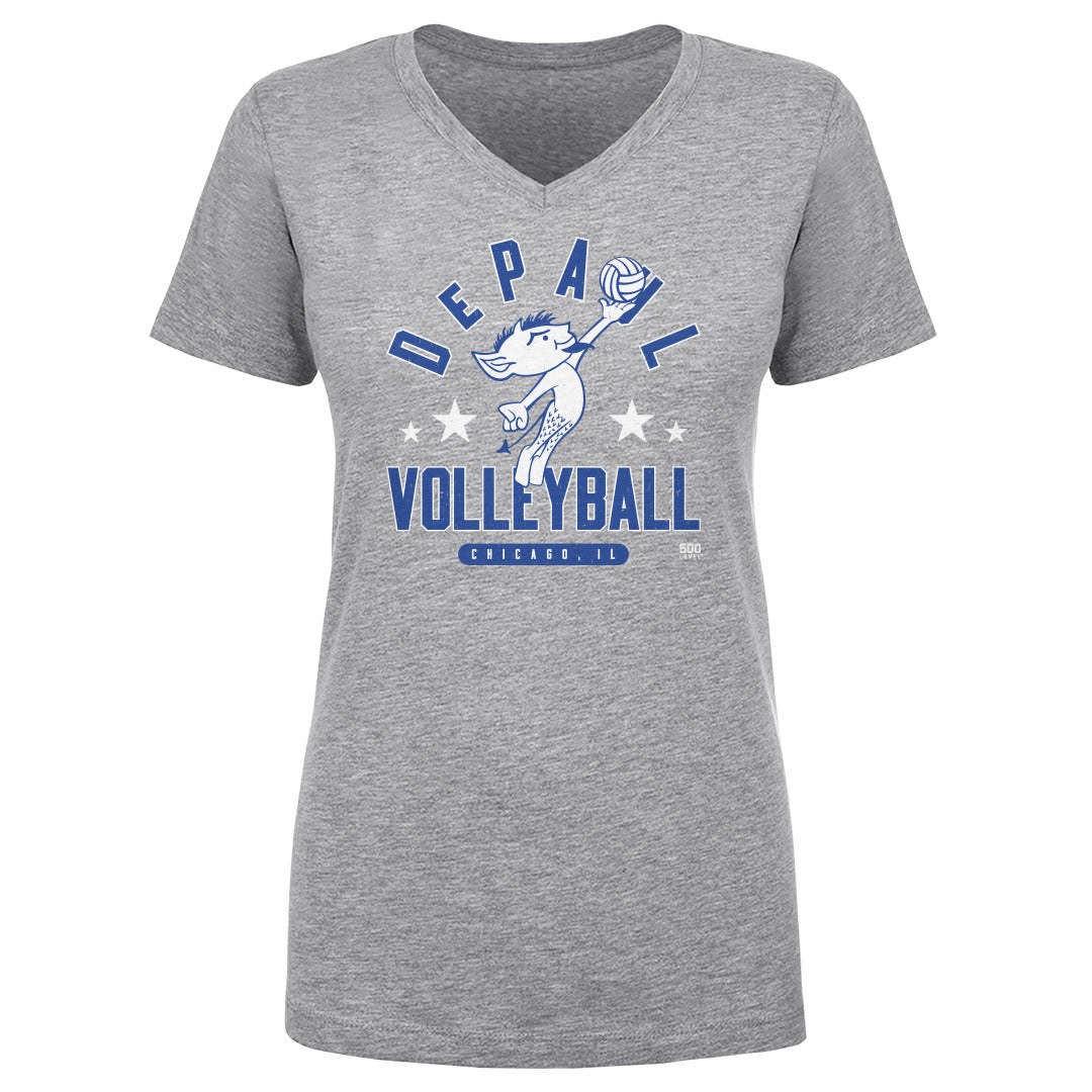 DePaul Blue Demons Women's V-Neck T-Shirt | 500 LEVEL