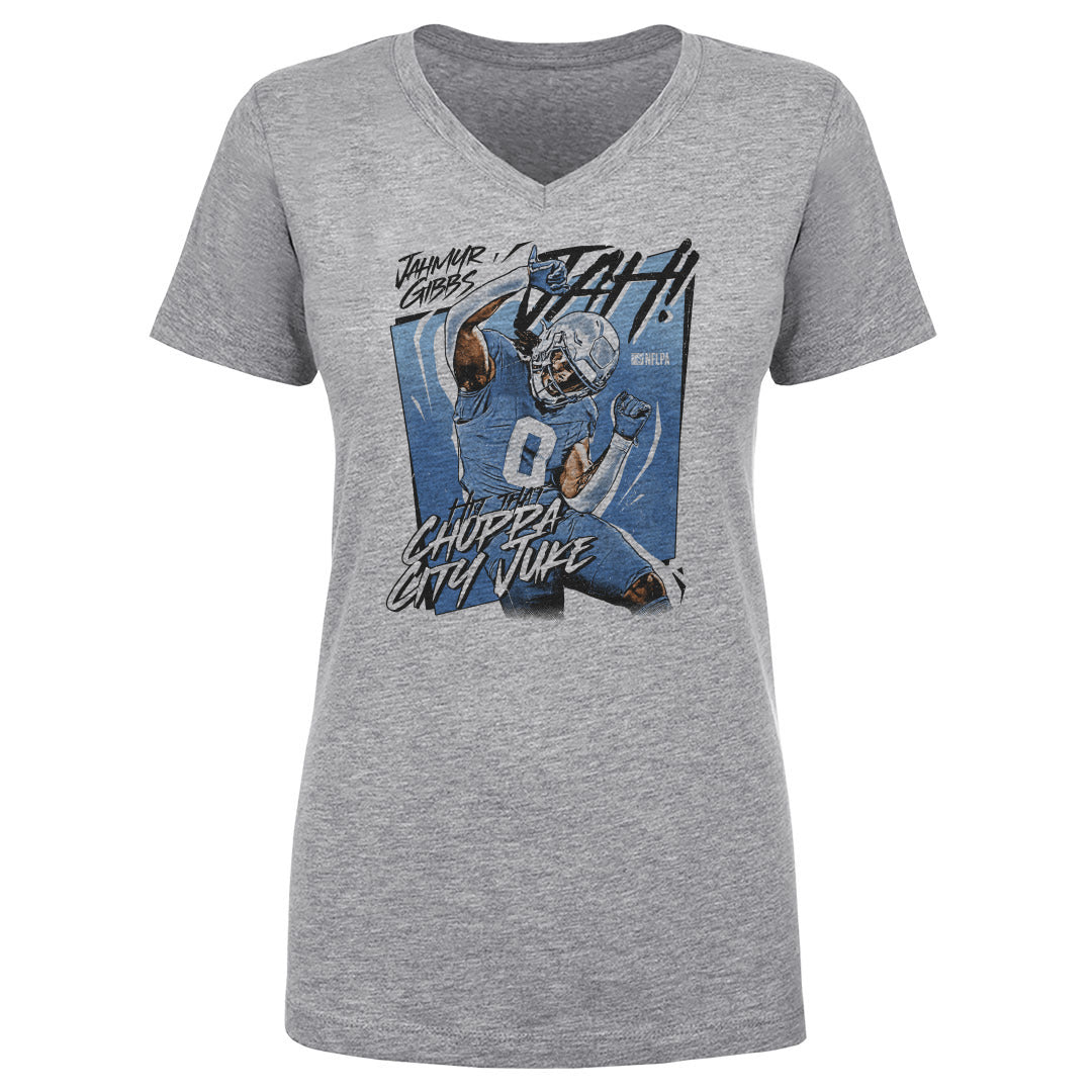 Jahmyr Gibbs Women's V-Neck T-Shirt | 500 LEVEL