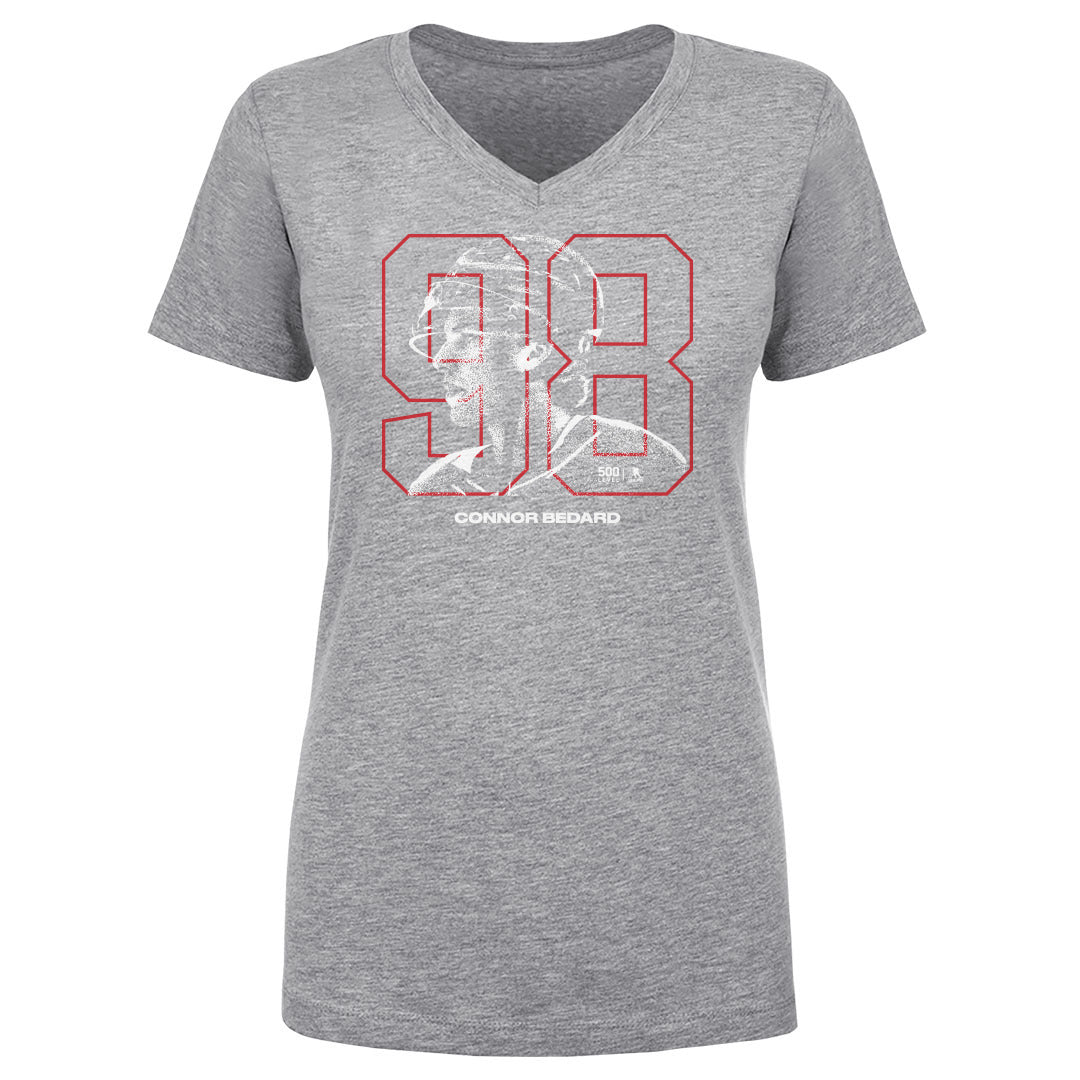 Connor Bedard Women's V-Neck T-Shirt | 500 LEVEL