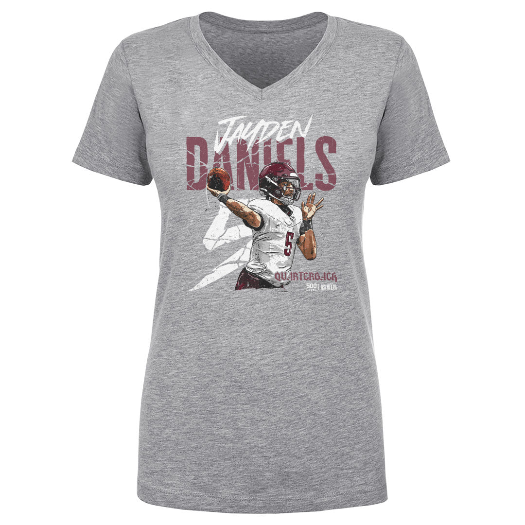 Jayden Daniels Women's V-Neck T-Shirt | 500 LEVEL