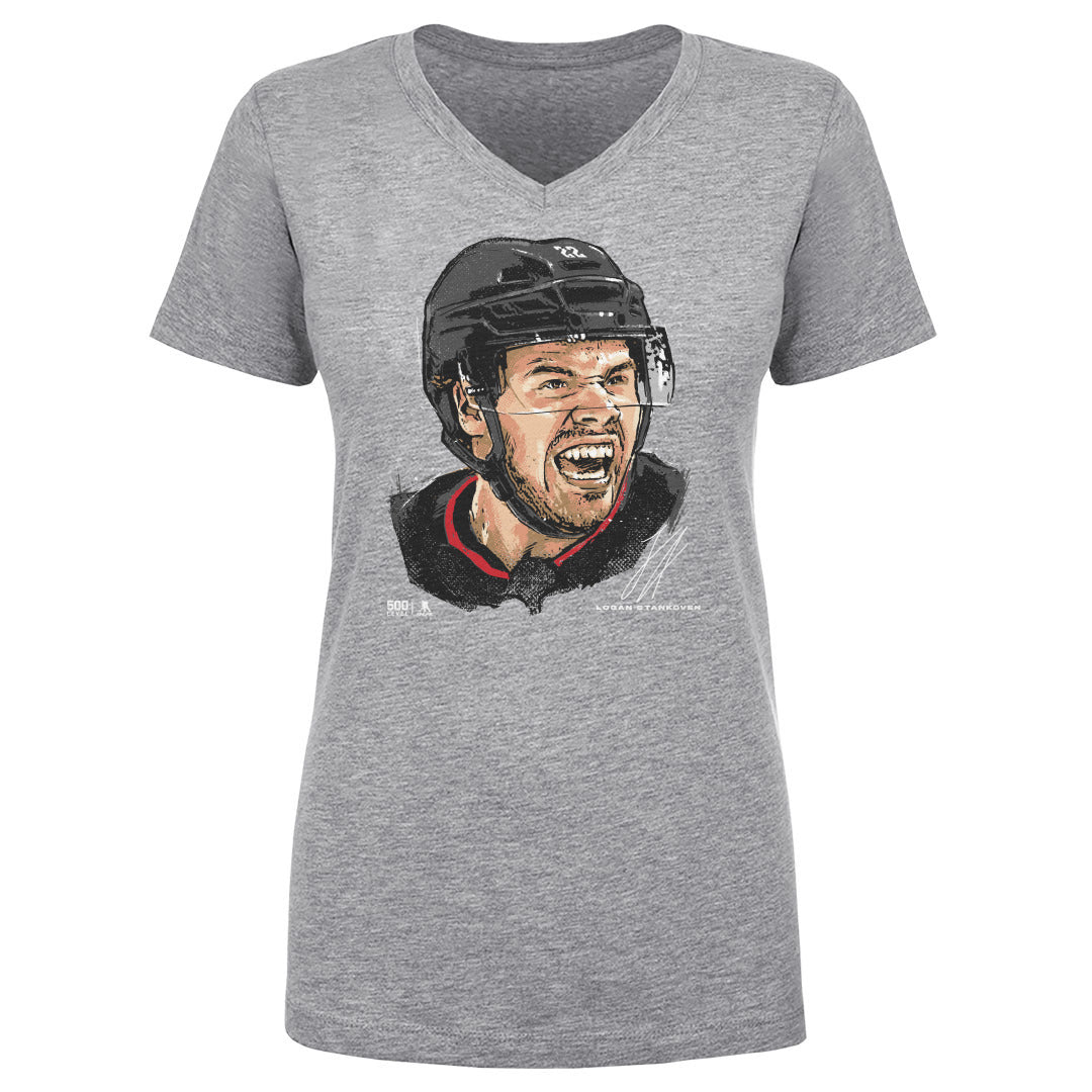 Logan Stankoven Women's V-Neck T-Shirt | 500 LEVEL