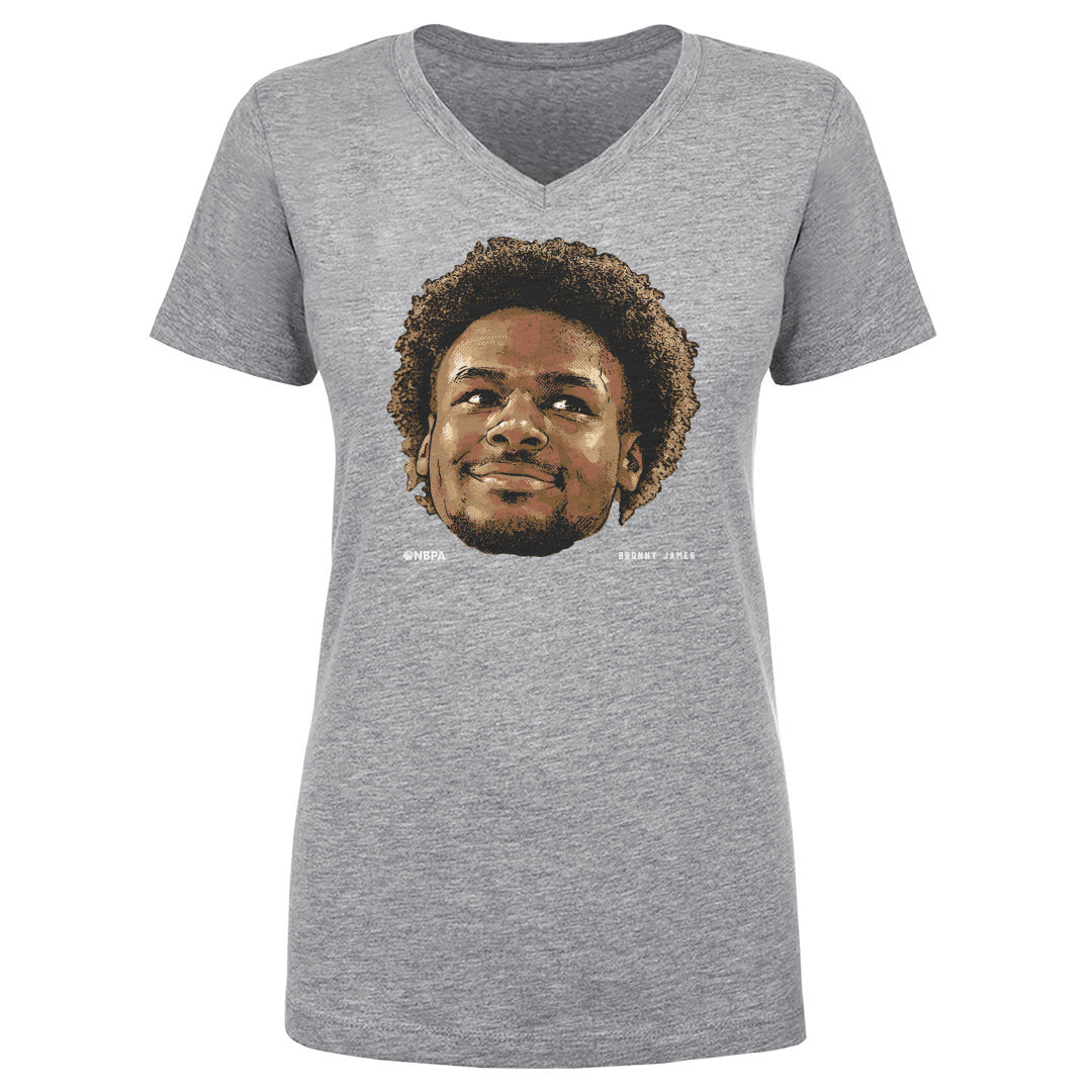 Bronny James Jr. Women's V-Neck T-Shirt | 500 LEVEL