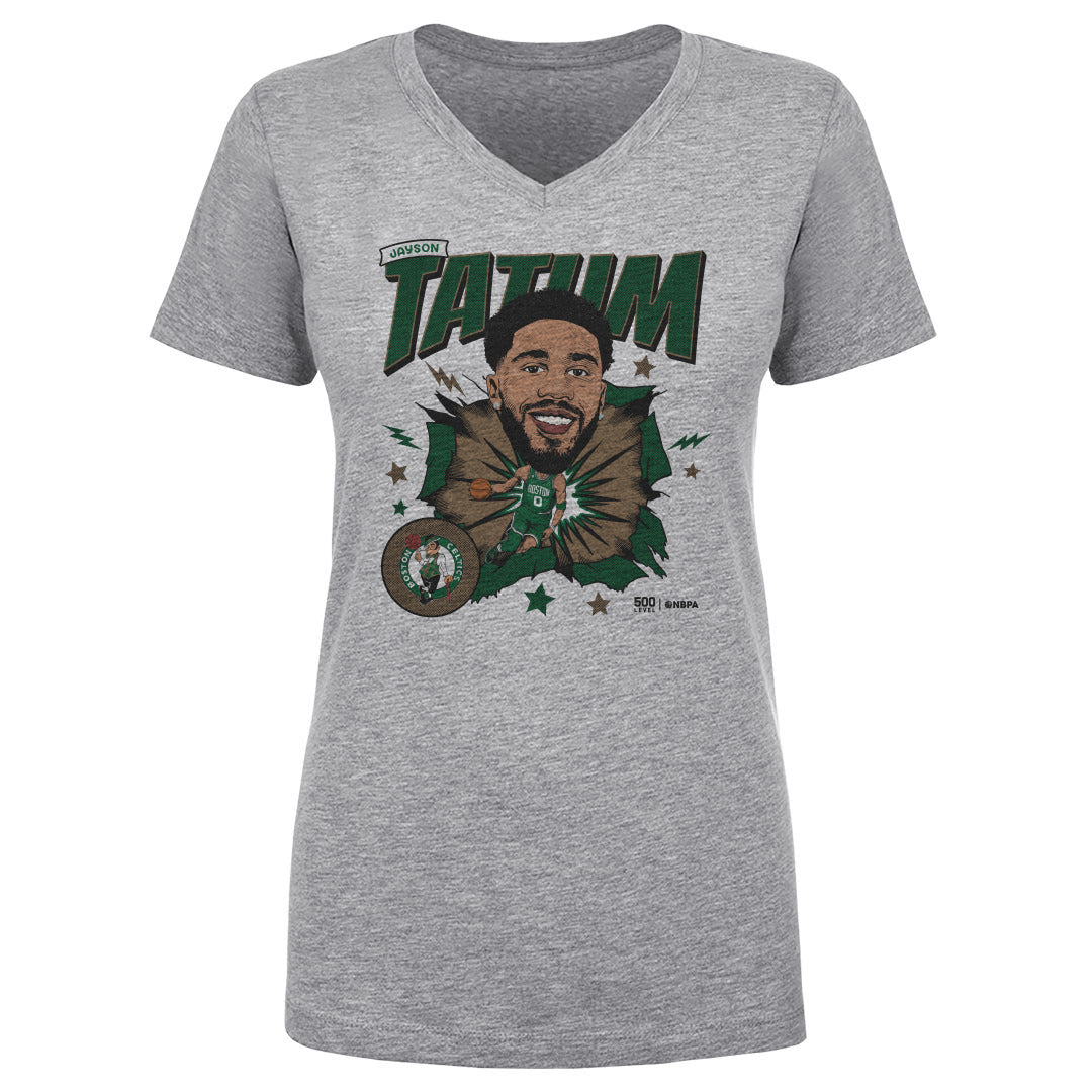 Jayson Tatum Women's V-Neck T-Shirt | 500 LEVEL