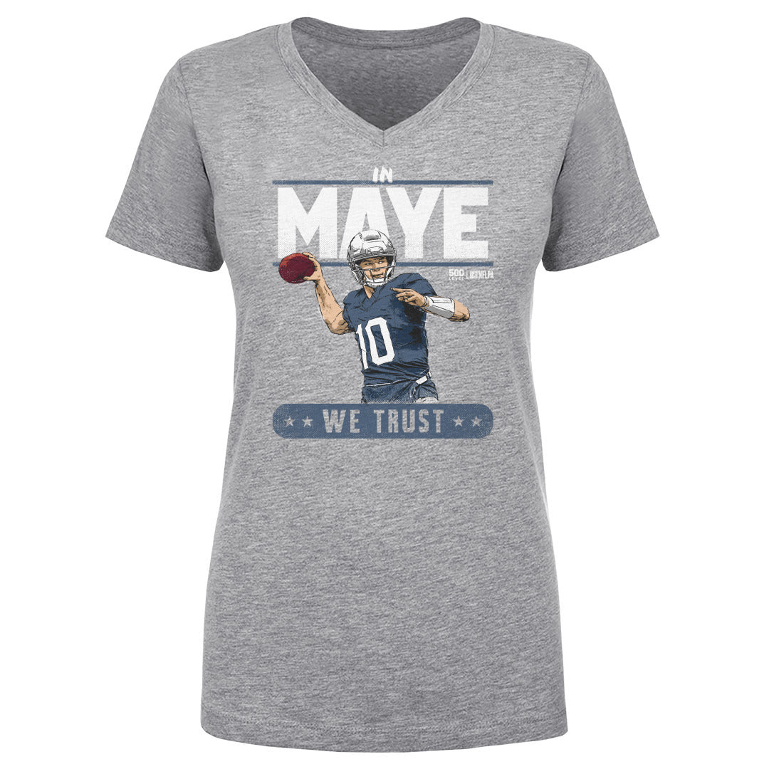 Drake Maye Women's V-Neck T-Shirt | 500 LEVEL