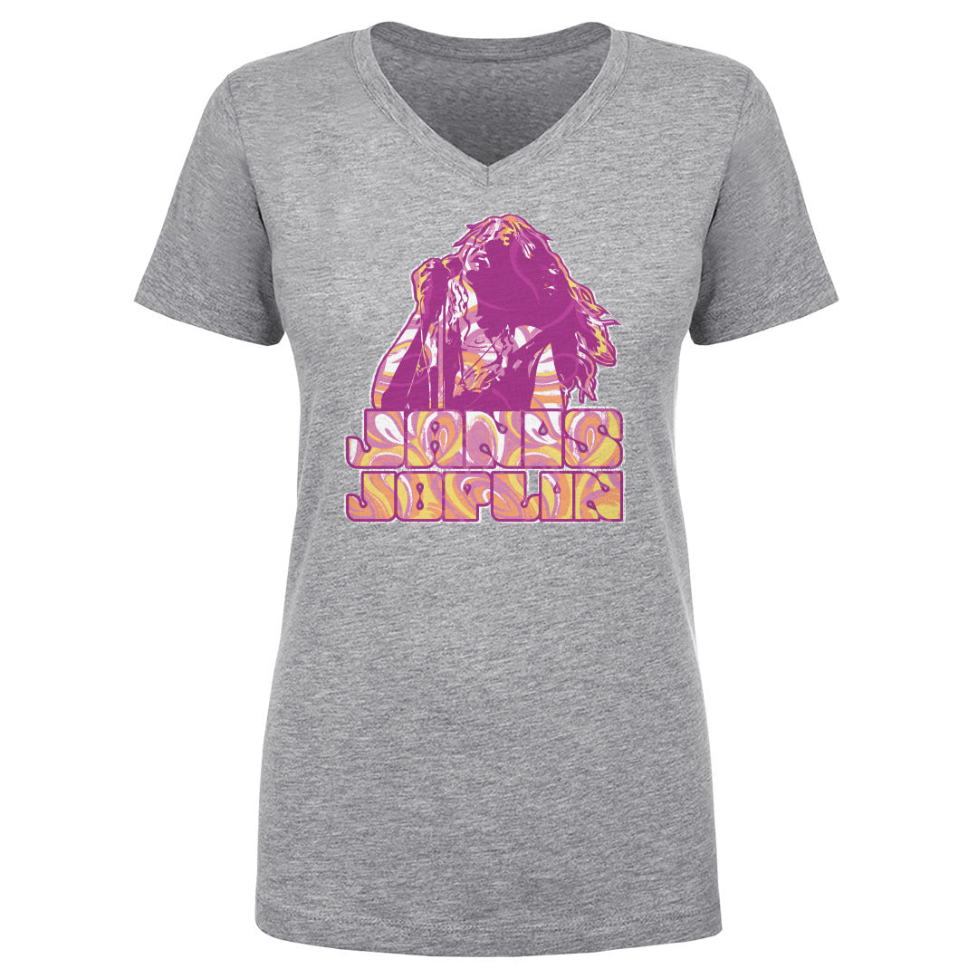 Janis Joplin Women's V-Neck T-Shirt | 500 LEVEL