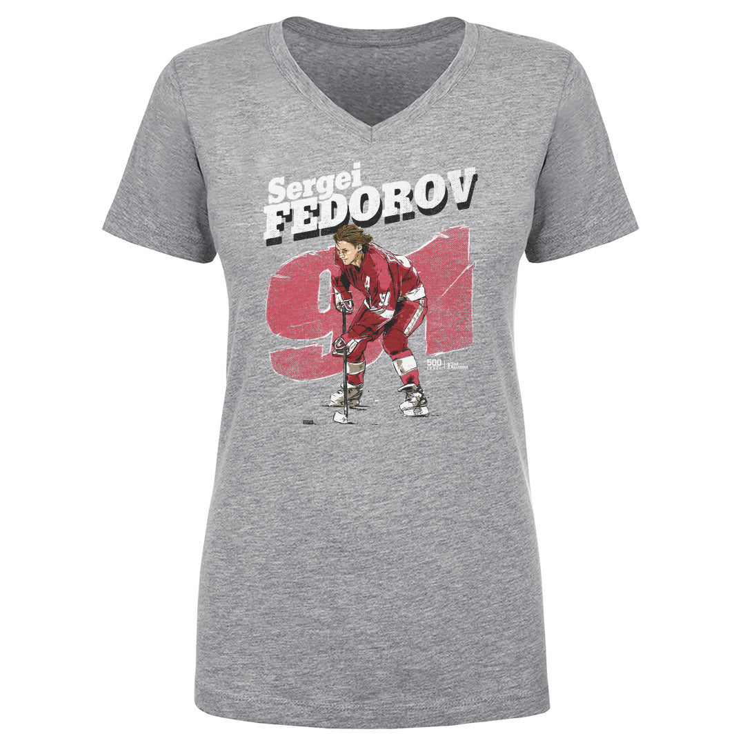 Sergei Fedorov Women's V-Neck T-Shirt | 500 LEVEL