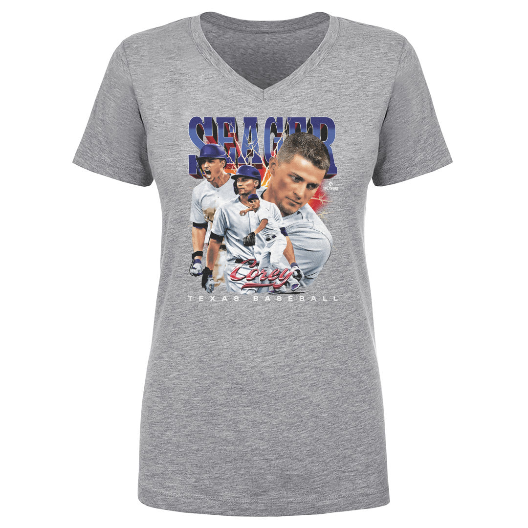 Corey Seager Women's V-Neck T-Shirt | 500 LEVEL