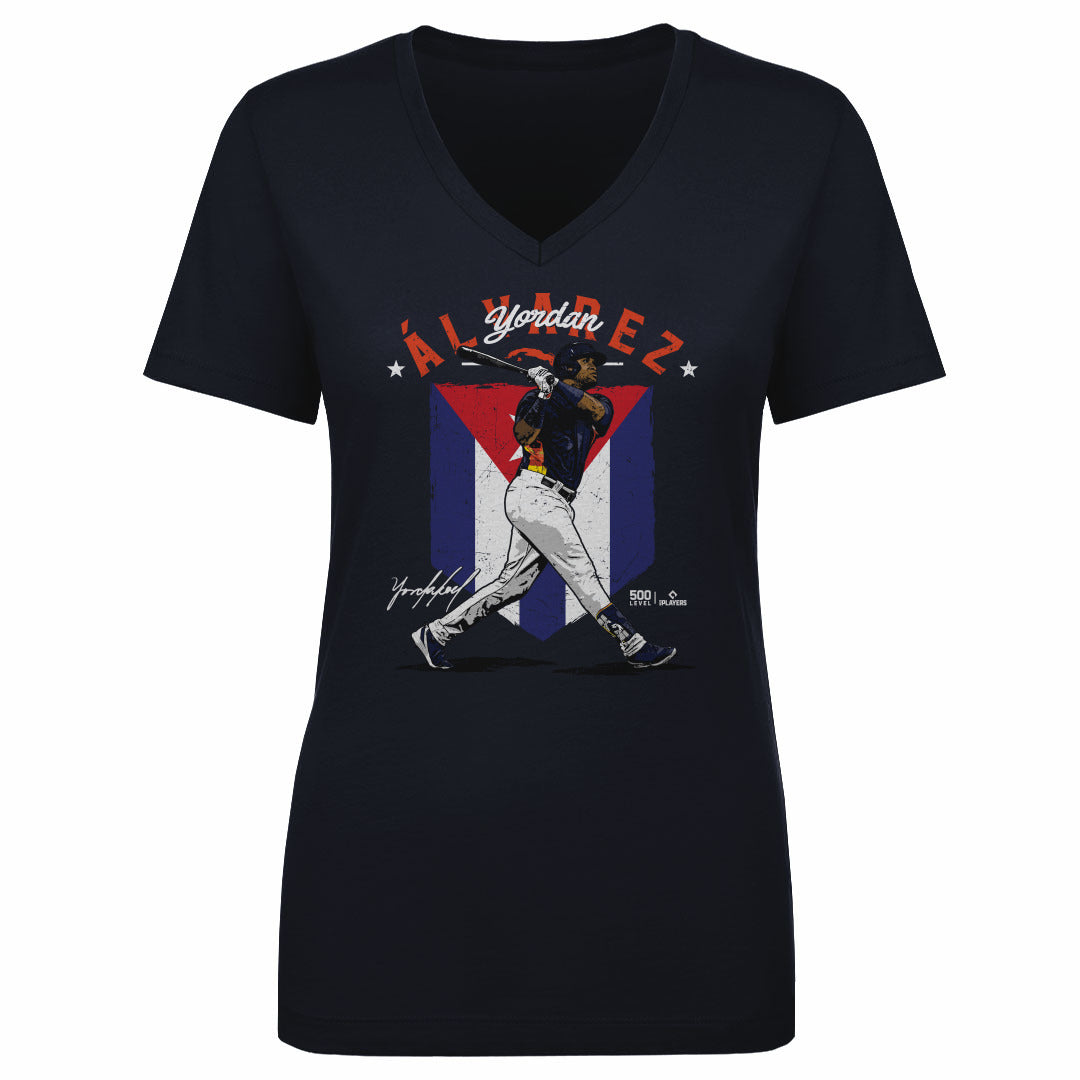 Yordan Alvarez Women's V-Neck T-Shirt | 500 LEVEL