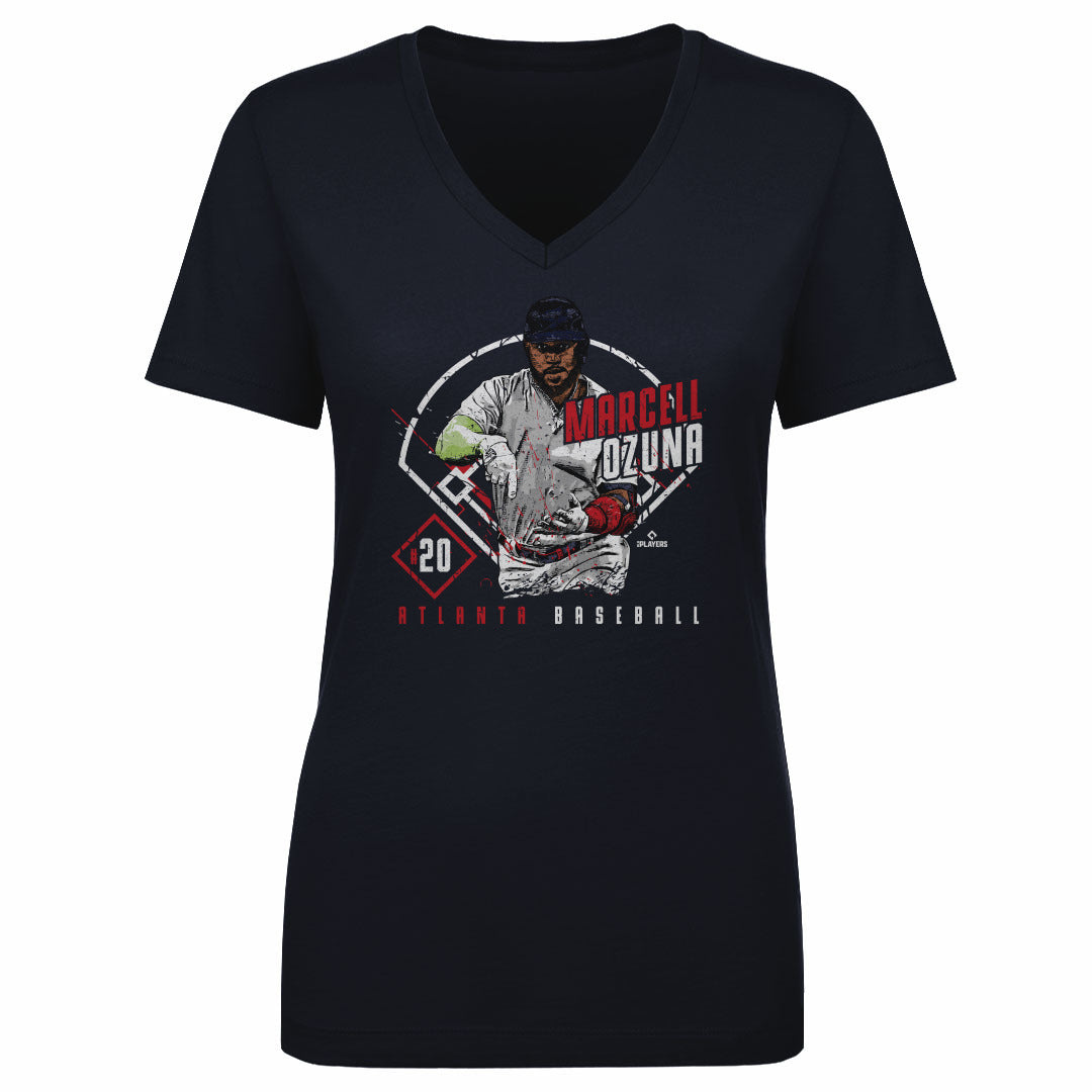 Marcell Ozuna Women's V-Neck T-Shirt | 500 LEVEL