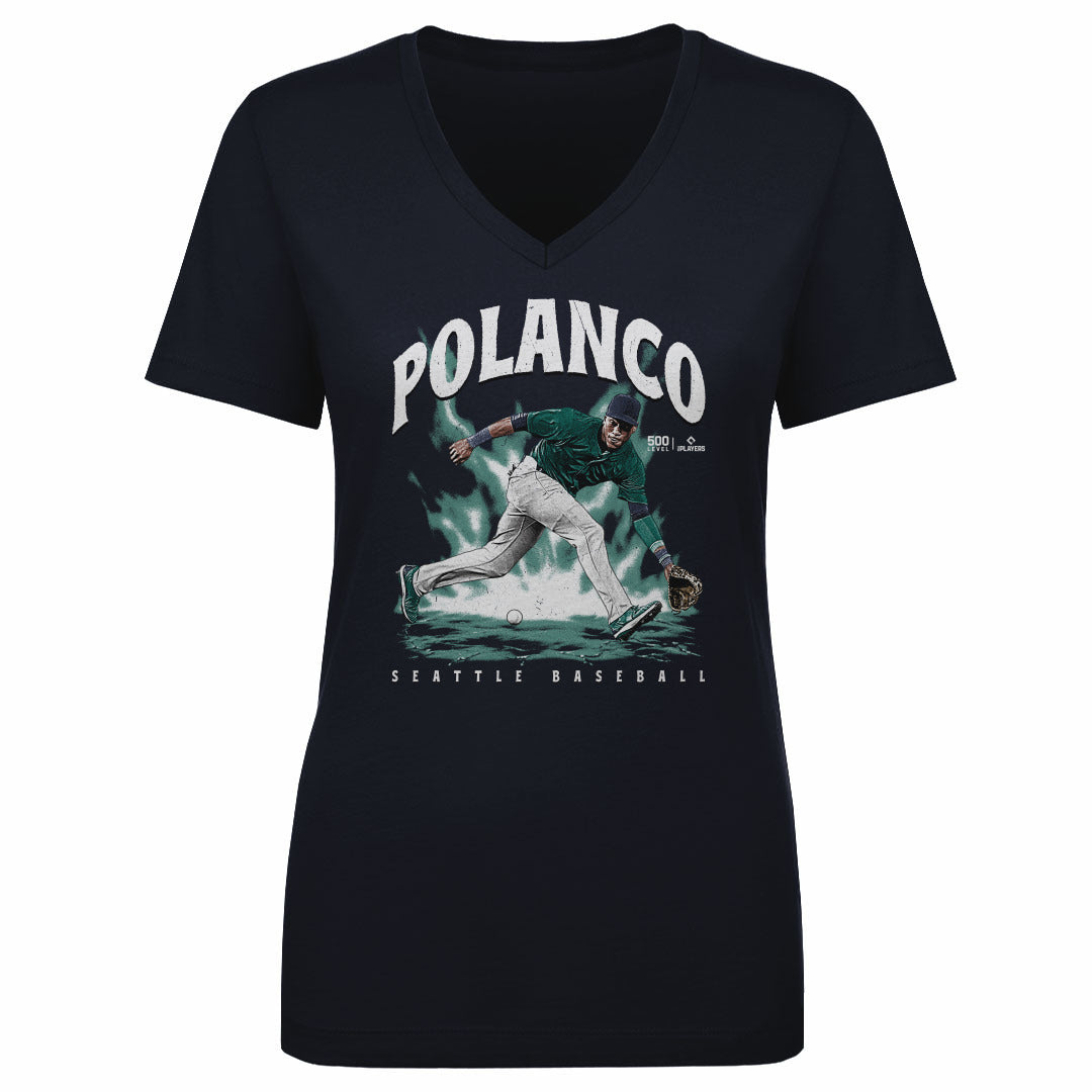 Jorge Polanco Women's V-Neck T-Shirt | 500 LEVEL