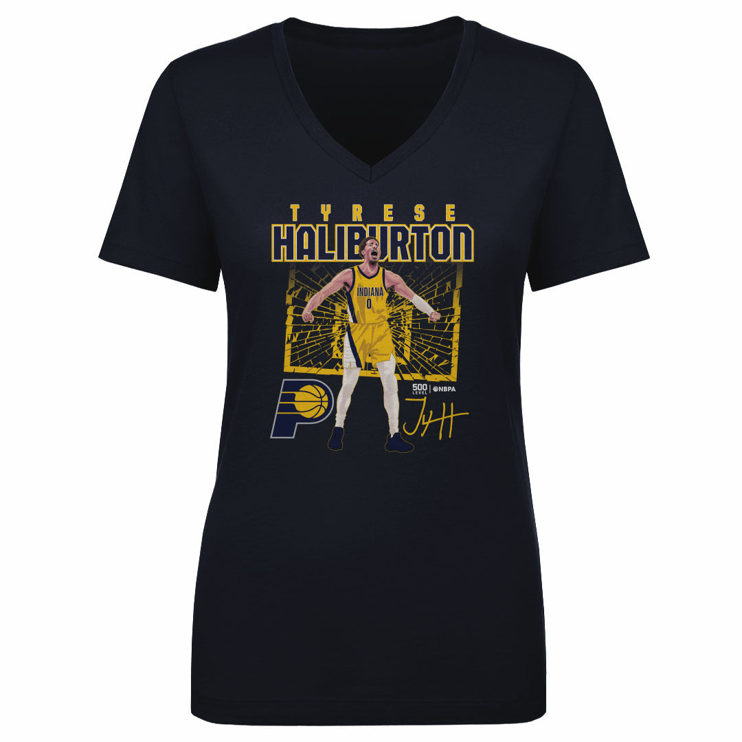 Tyrese Haliburton Women's V-Neck T-Shirt | 500 LEVEL