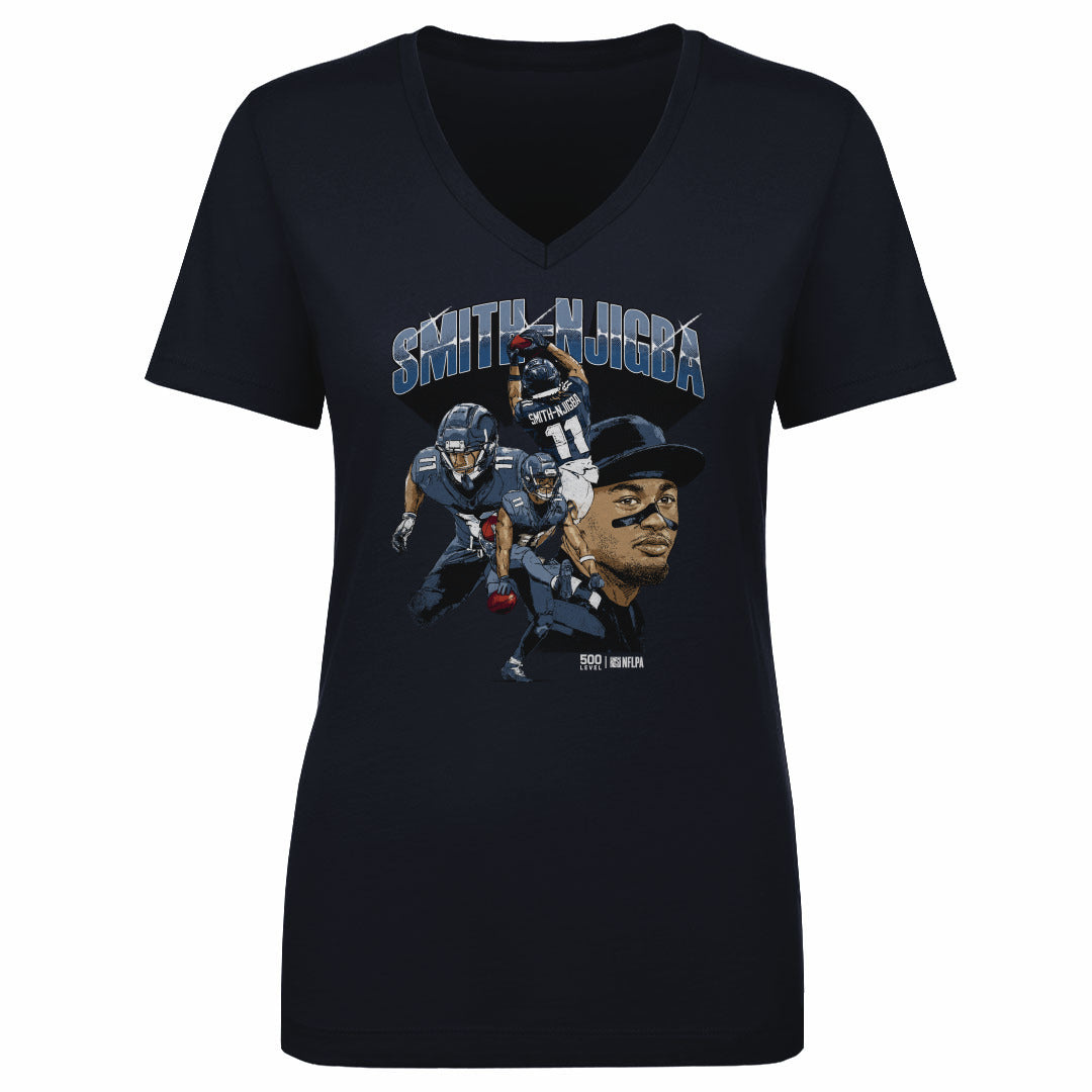 Jaxon Smith-Njigba Women's V-Neck T-Shirt | 500 LEVEL