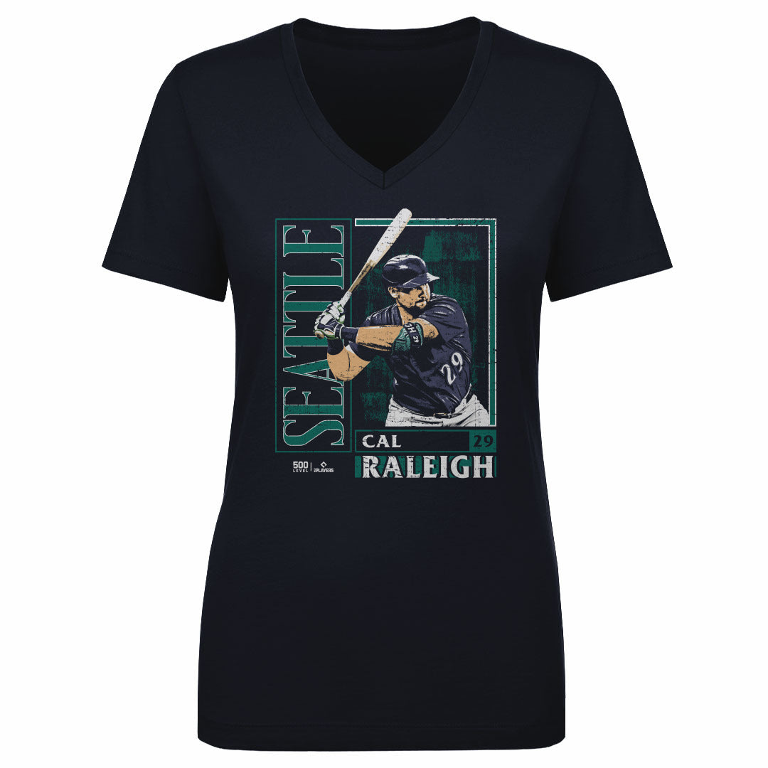 Cal Raleigh Women's V-Neck T-Shirt | 500 LEVEL