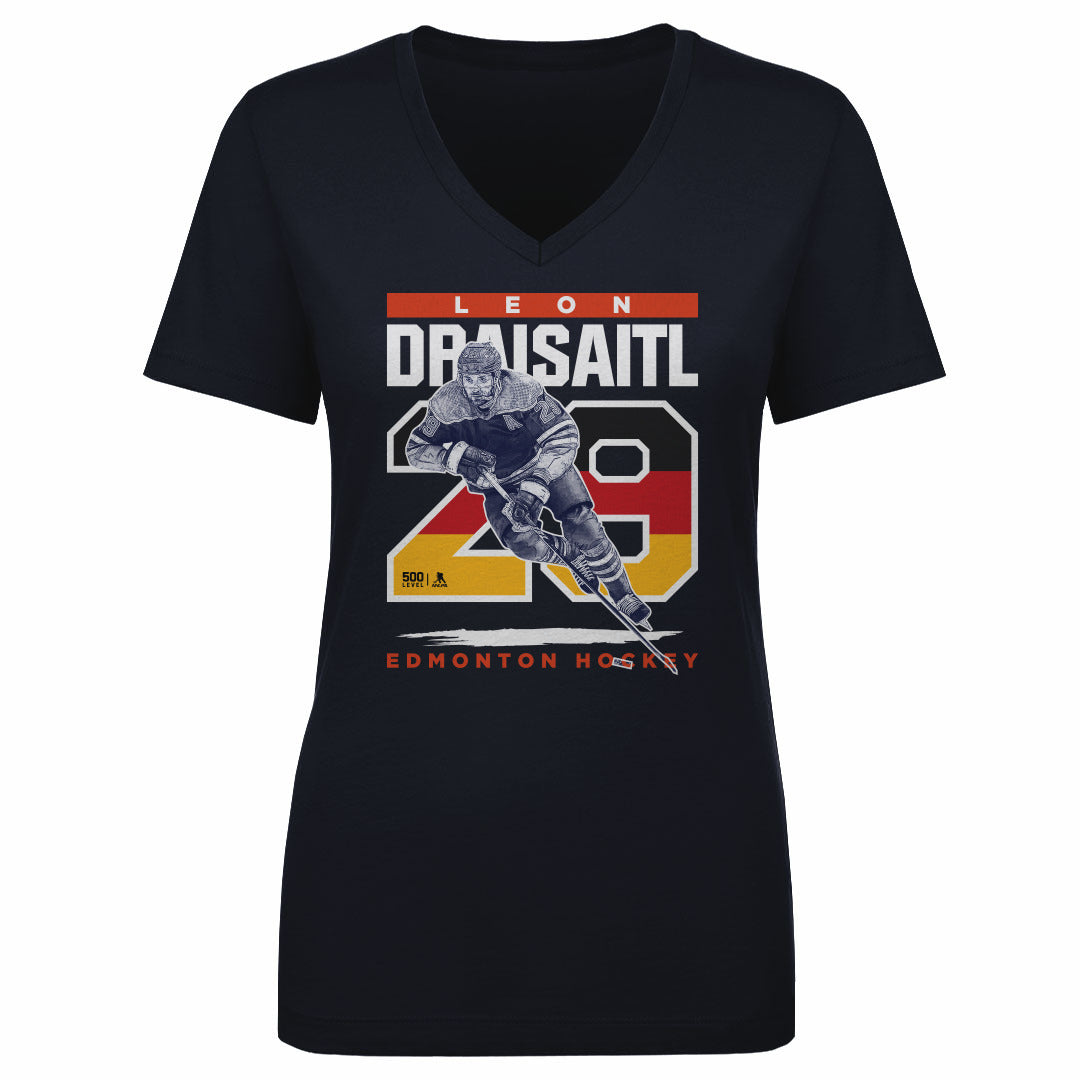 Leon Draisaitl Women's V-Neck T-Shirt | 500 LEVEL