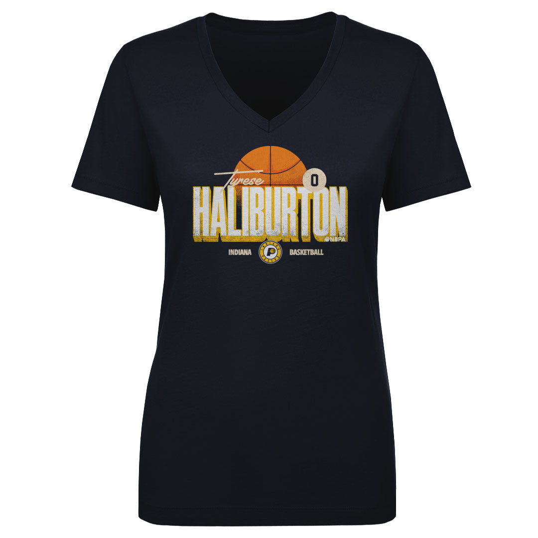 Tyrese Haliburton Women's V-Neck T-Shirt | 500 LEVEL
