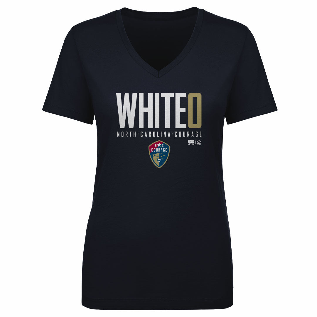 Madi White Women's V-Neck T-Shirt | 500 LEVEL