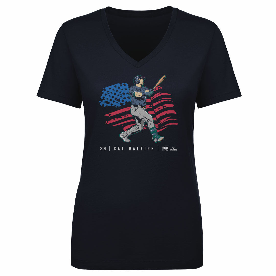 Cal Raleigh Women's V-Neck T-Shirt | 500 LEVEL
