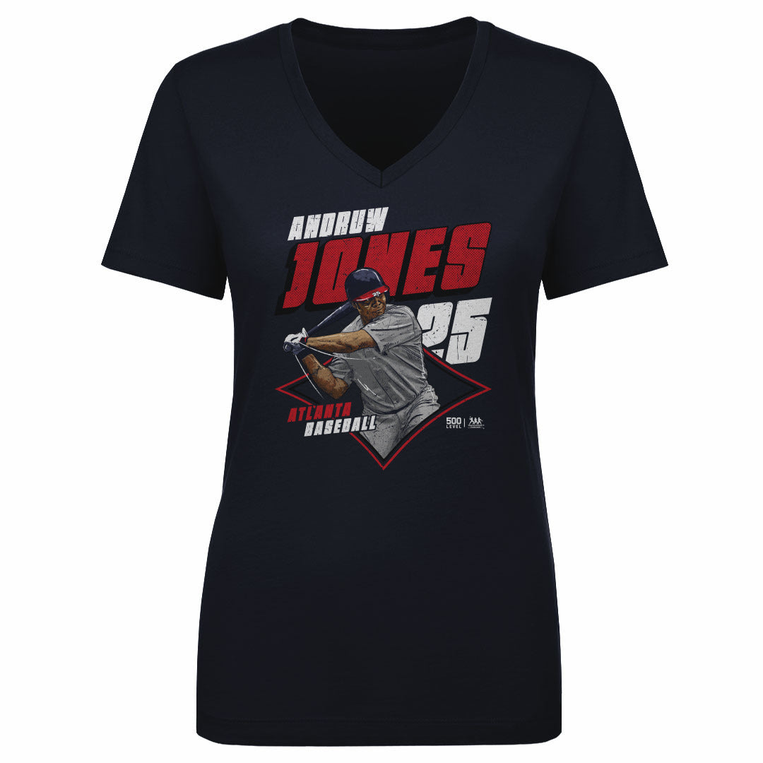 Andruw Jones Women's V-Neck T-Shirt | 500 LEVEL