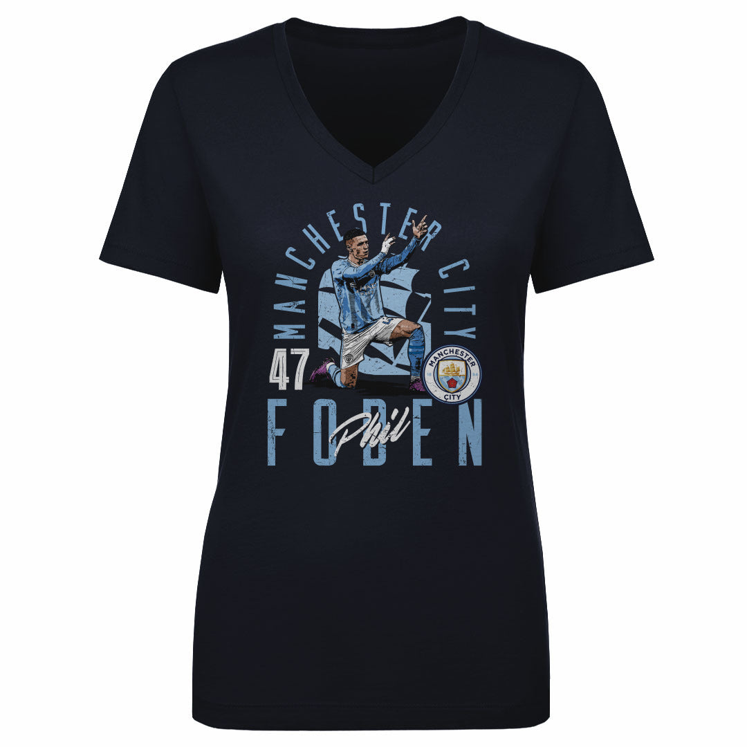 Phil Foden Women's V-Neck T-Shirt | 500 LEVEL