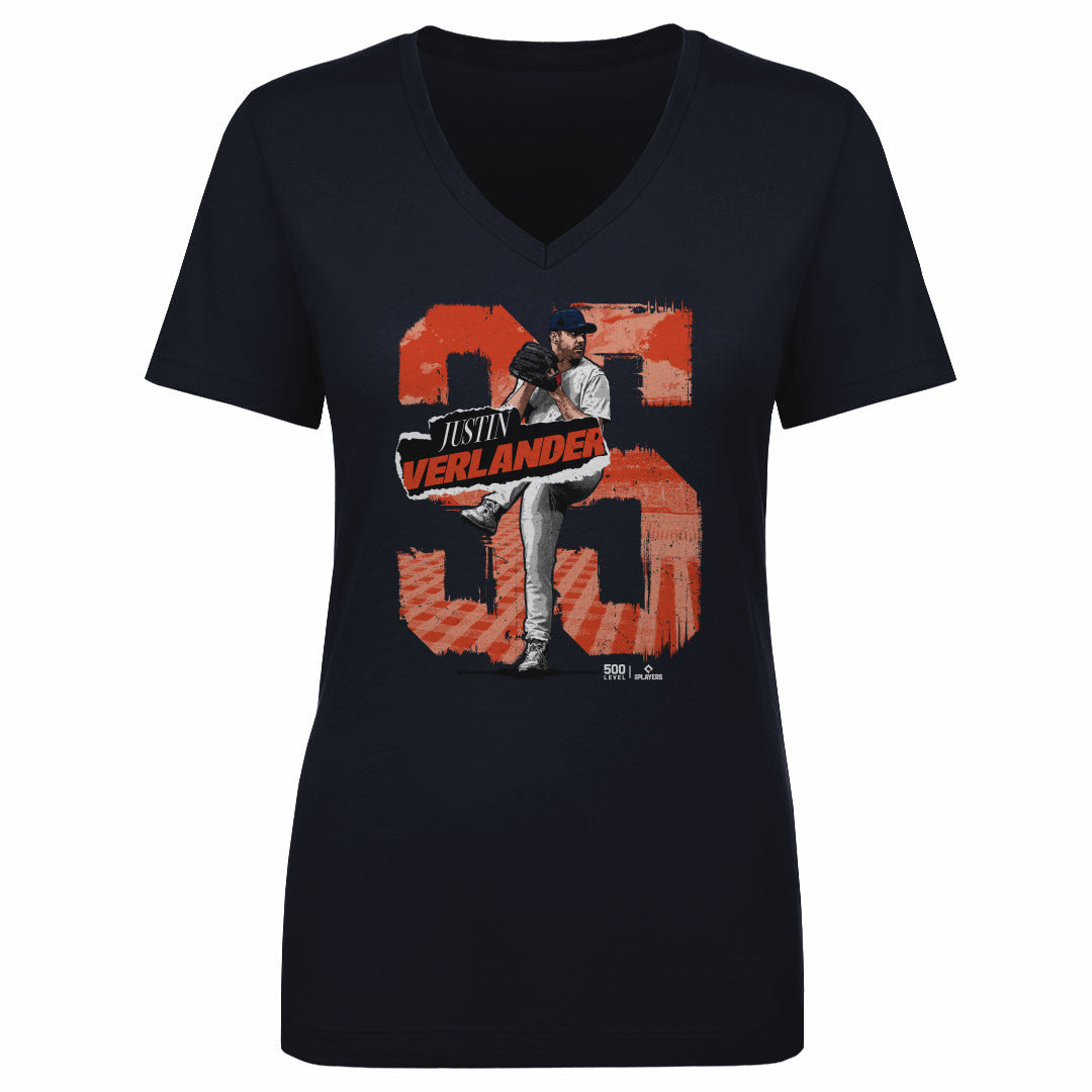 Justin Verlander Women's V-Neck T-Shirt | 500 LEVEL