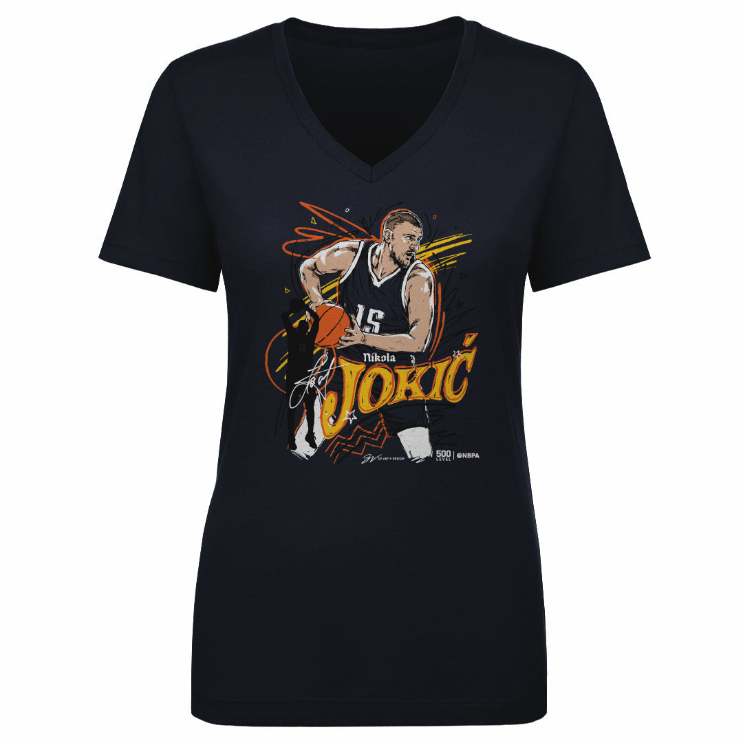 Nikola Jokic Women's V-Neck T-Shirt | 500 LEVEL