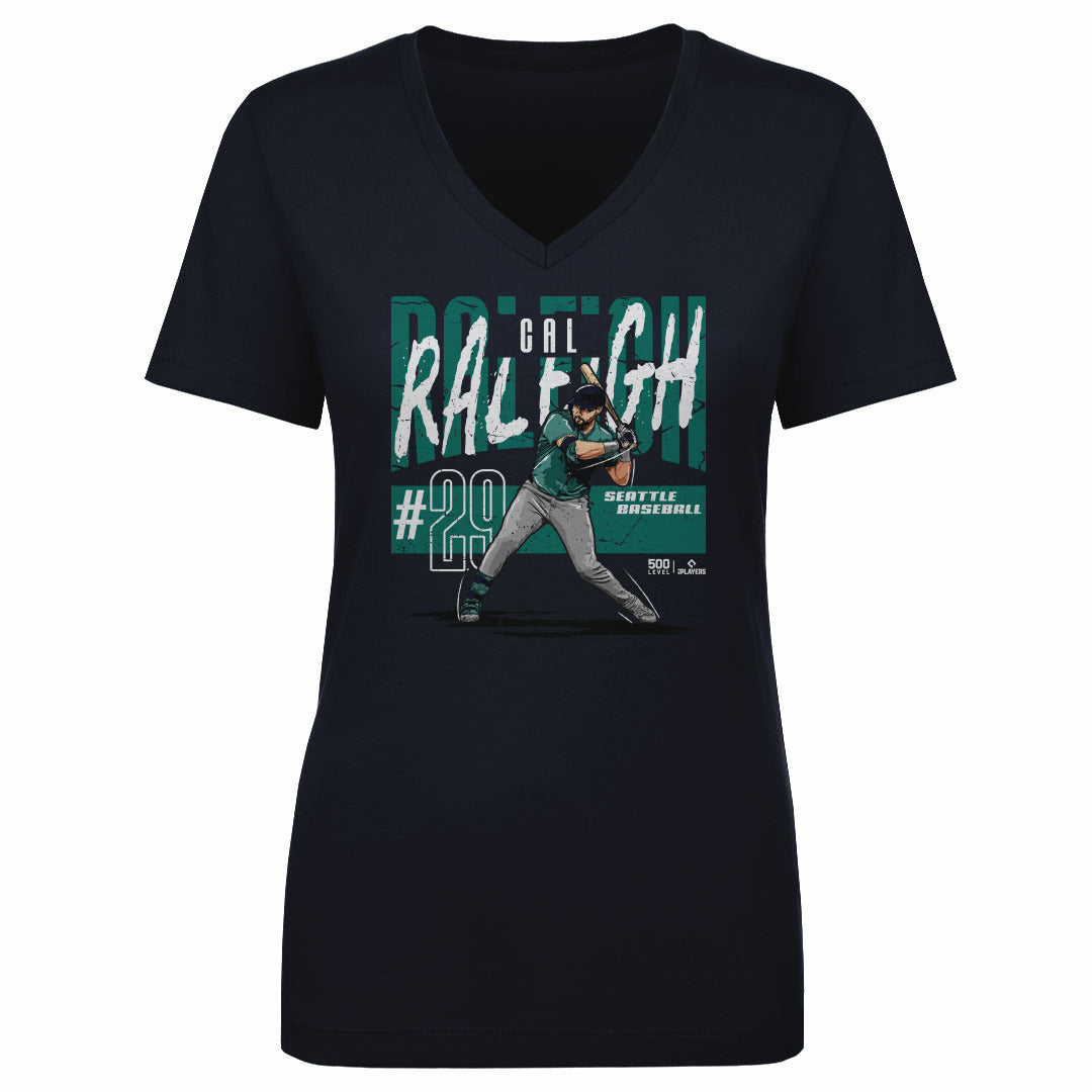 Cal Raleigh Women's V-Neck T-Shirt | 500 LEVEL