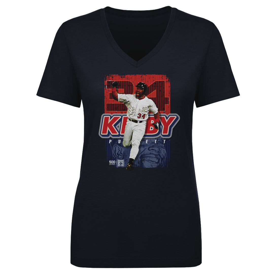 Kirby Puckett Women's V-Neck T-Shirt | 500 LEVEL