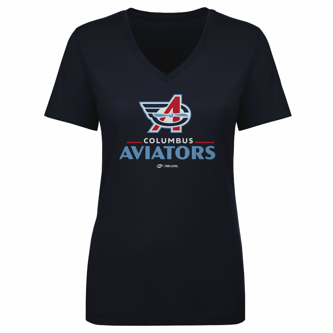 Columbus Aviators Women's V-Neck T-Shirt | 500 LEVEL