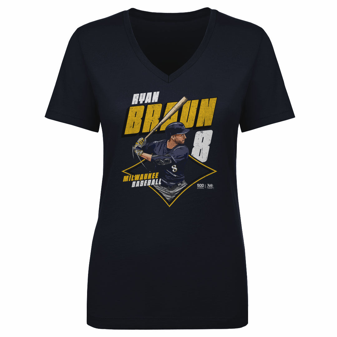Ryan Braun Women's V-Neck T-Shirt | 500 LEVEL